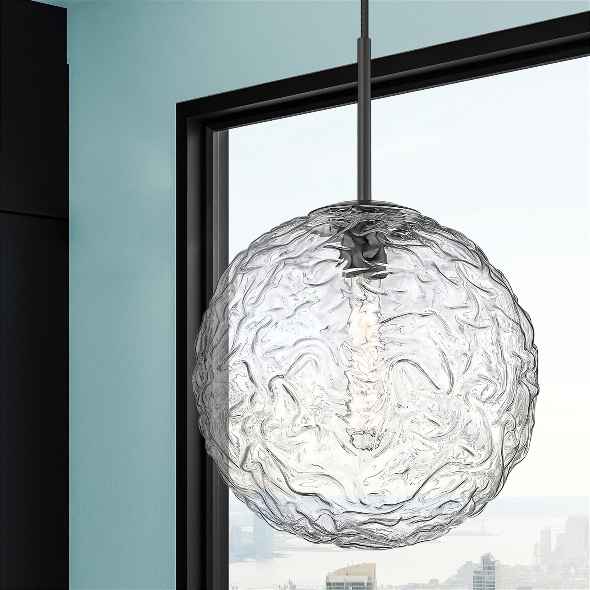 Shown in Matte Black finish and Clear shade