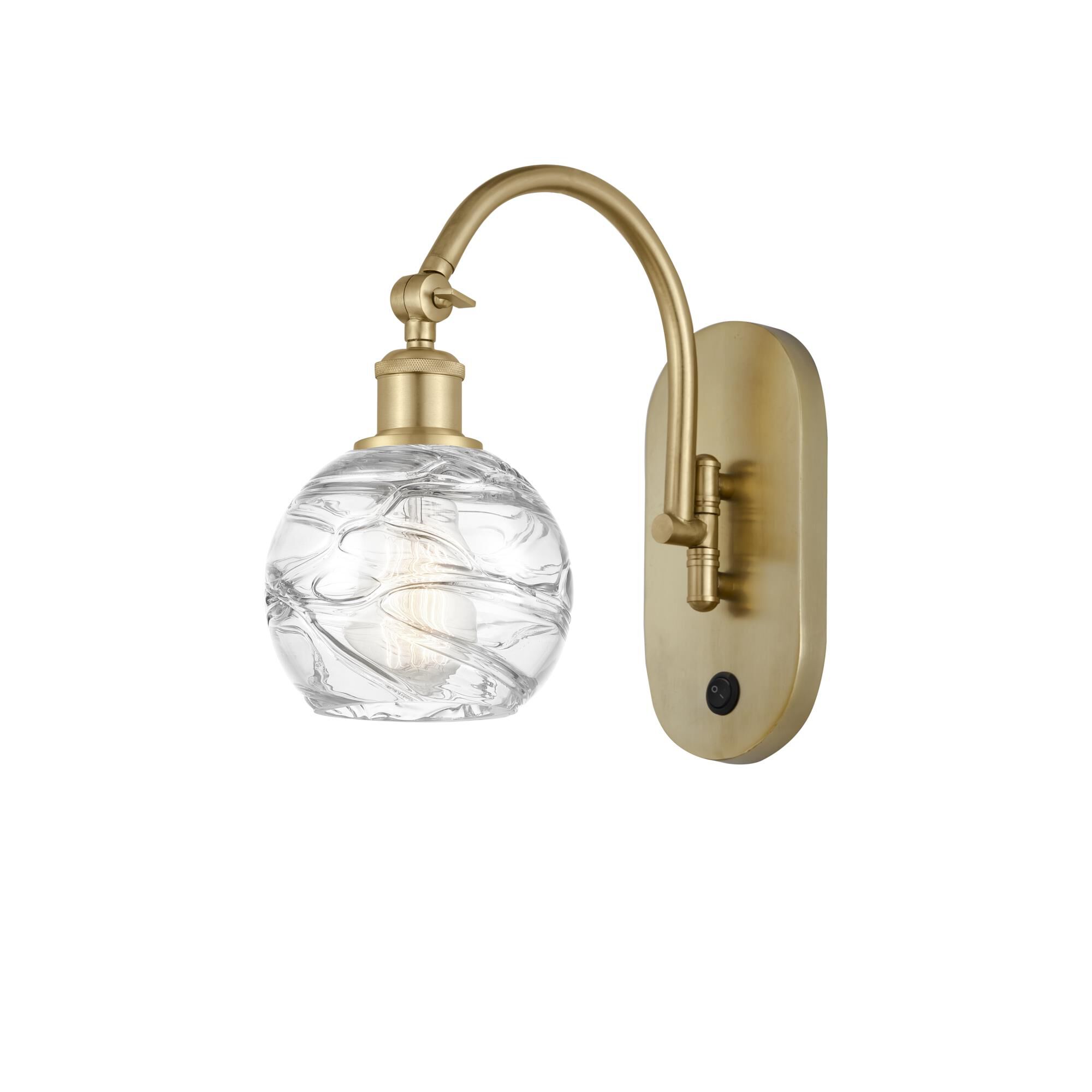 Shown in Satin Gold finish and Clear glass