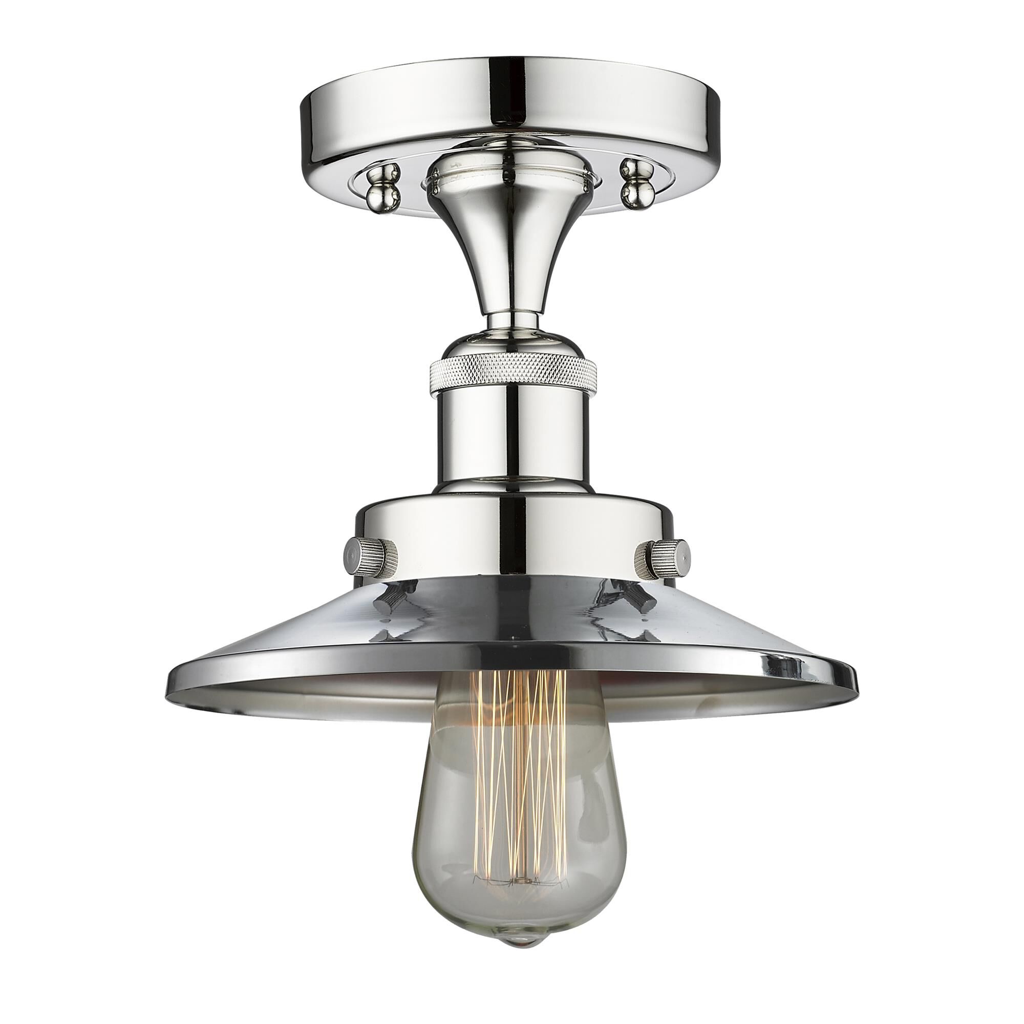 Shown in Polished Chrome finish and Polished Chrome shade
