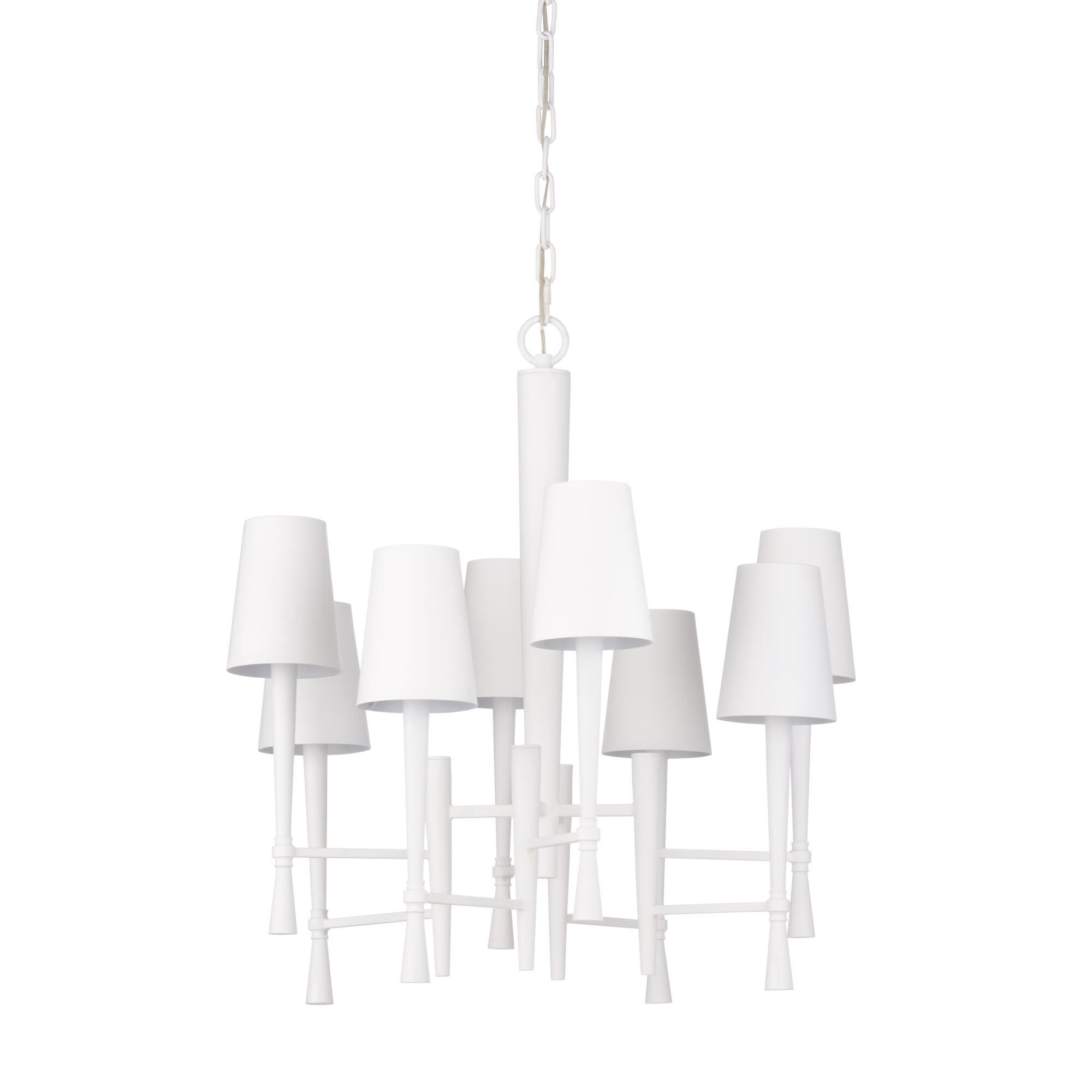 Shown in White finish and White Metal shade