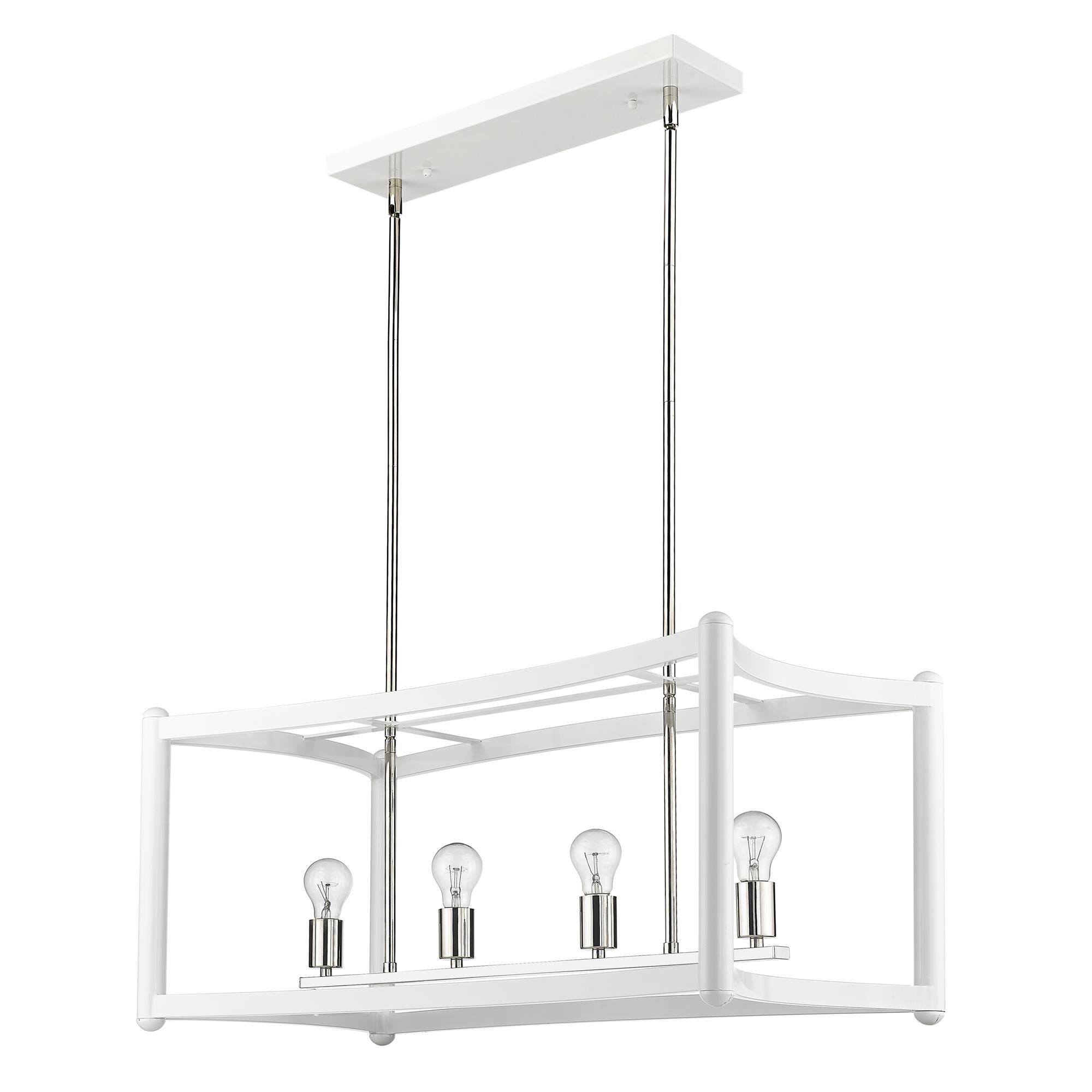 Shown in White With Polished Nickel Cluster finish