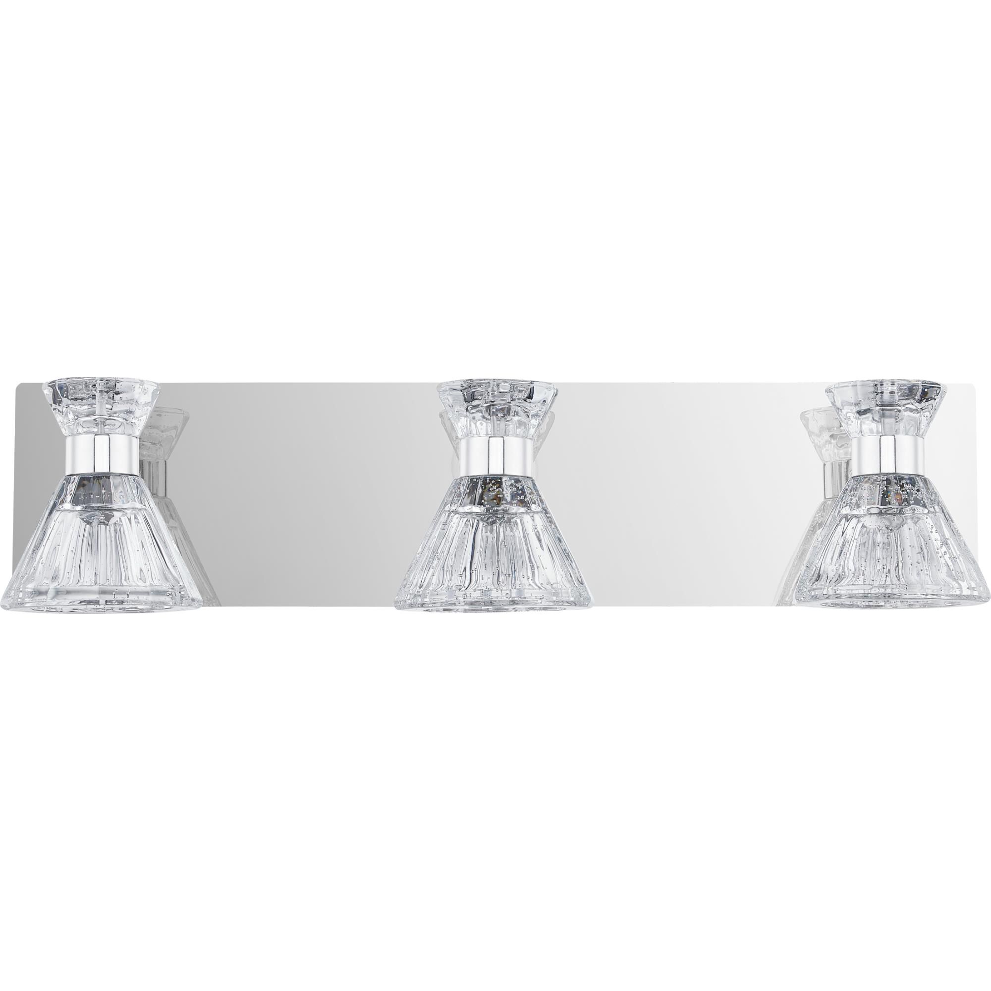 Shown in Polished Chrome finish and Clear Seeded Glass, Casting Seedy Glass shade