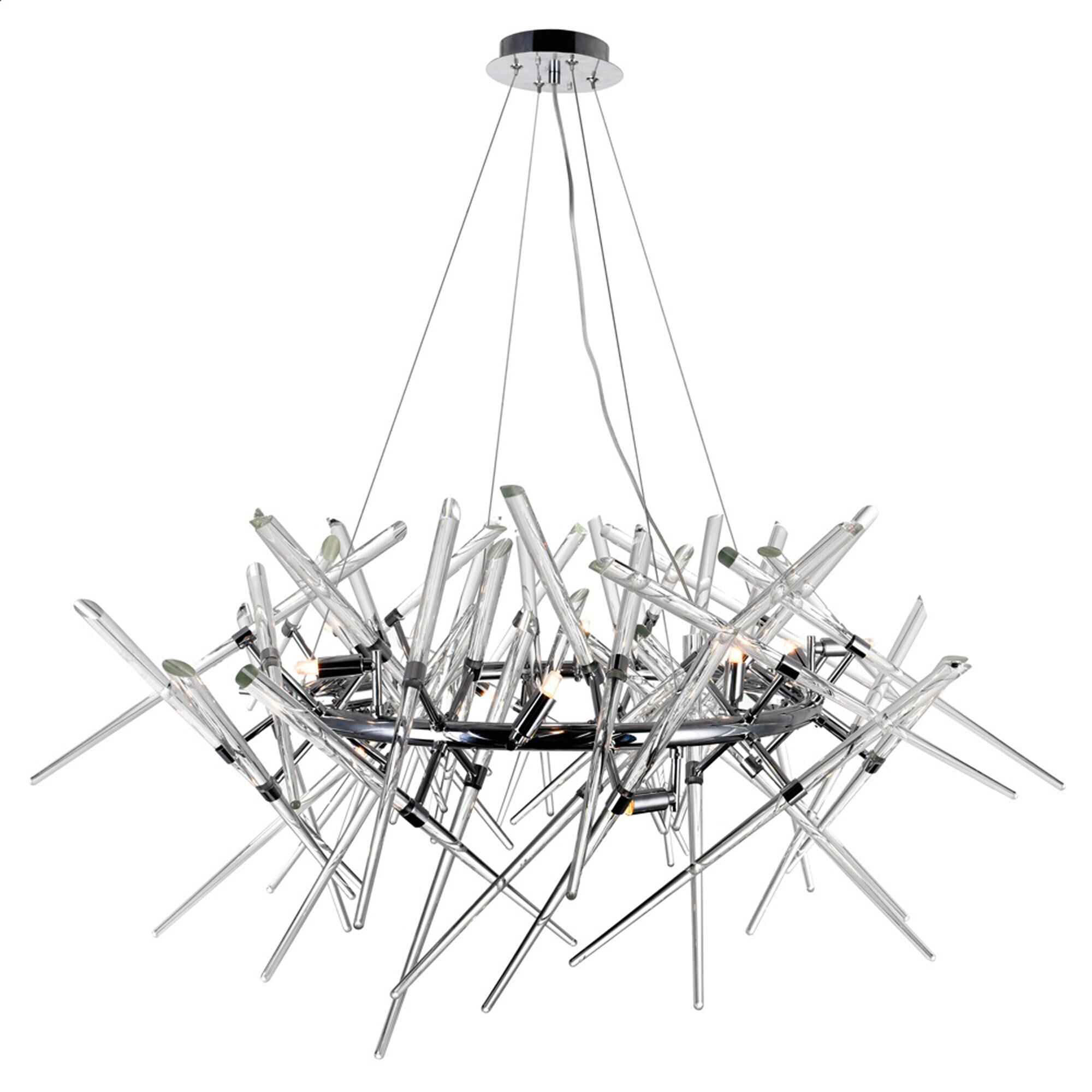 Icicle 42 Inch 12 Light Chandelier by CWI Lighting