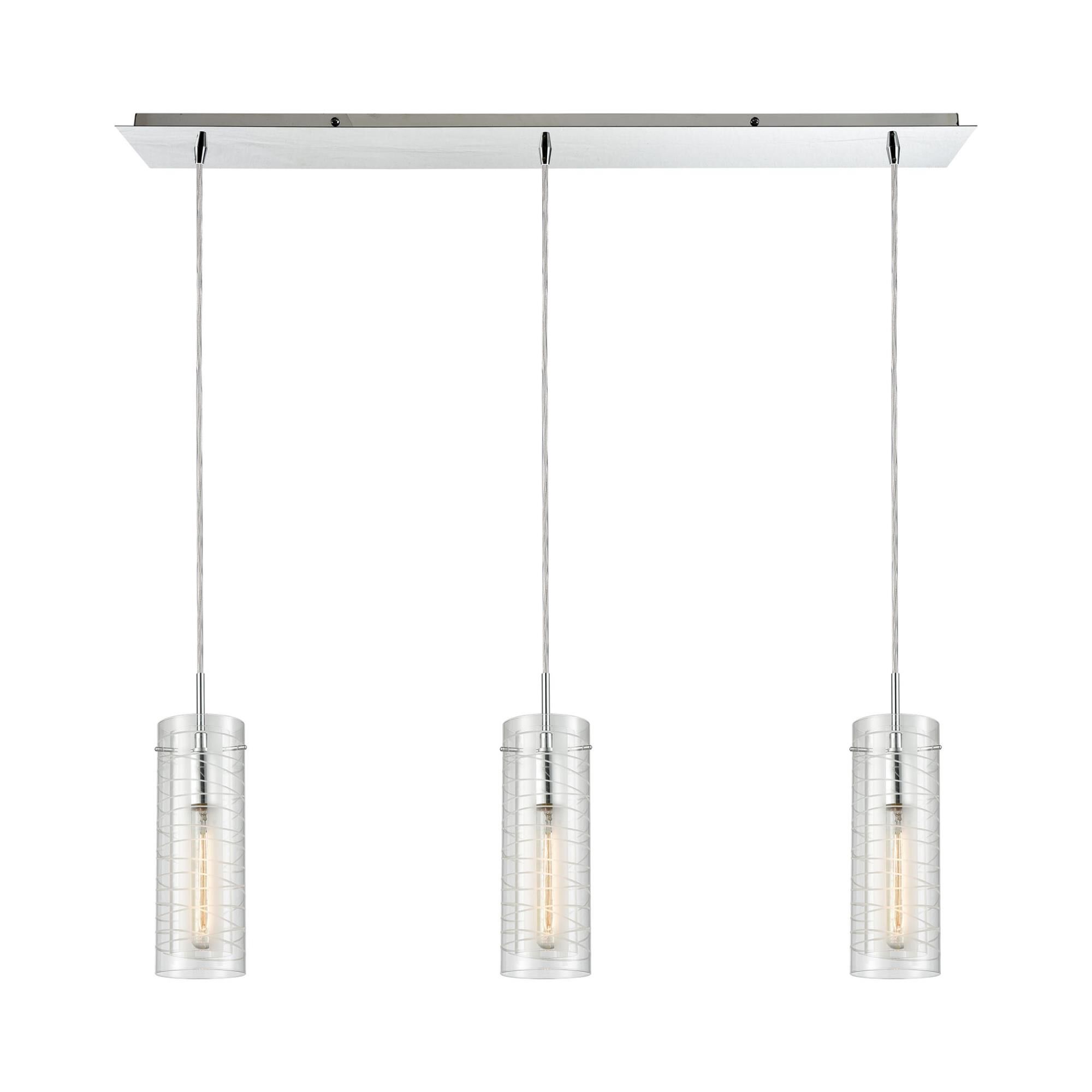 Swirl 36 Inch 3 Light Linear Suspension Light by ELK Lighting