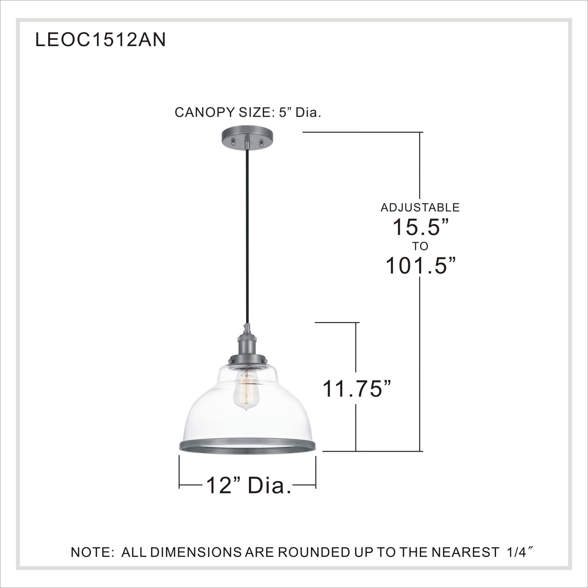 12 Inch Mini Pendant by Quoizel - Clearance