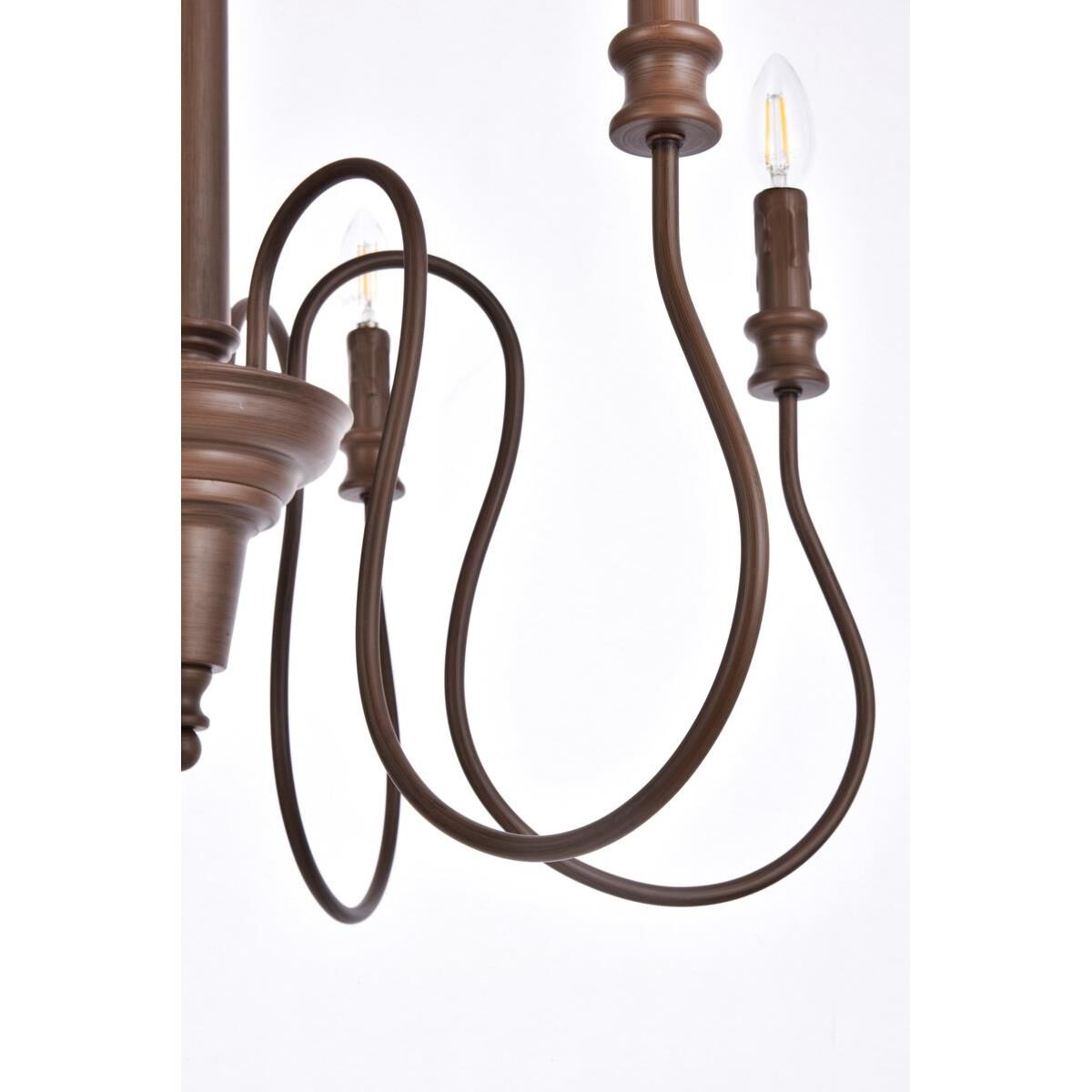 Flynx 26 Inch 6 Light Chandelier by Elegant Lighting