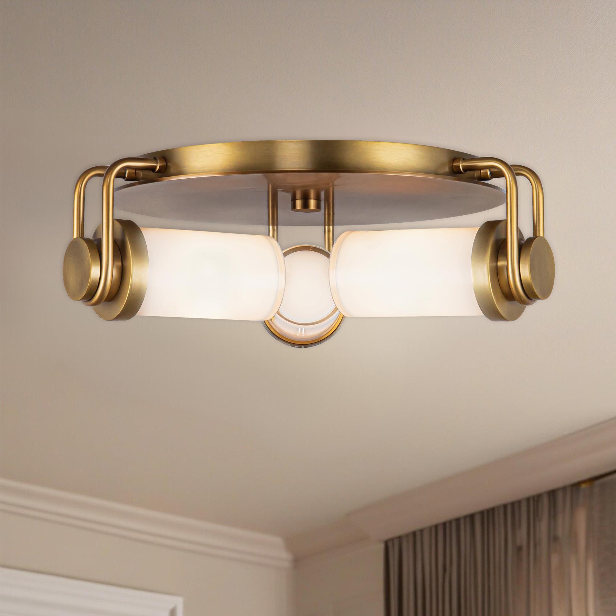 Alan Pepin Wynwood 3 Light Flush Mount by Alora Lighting
