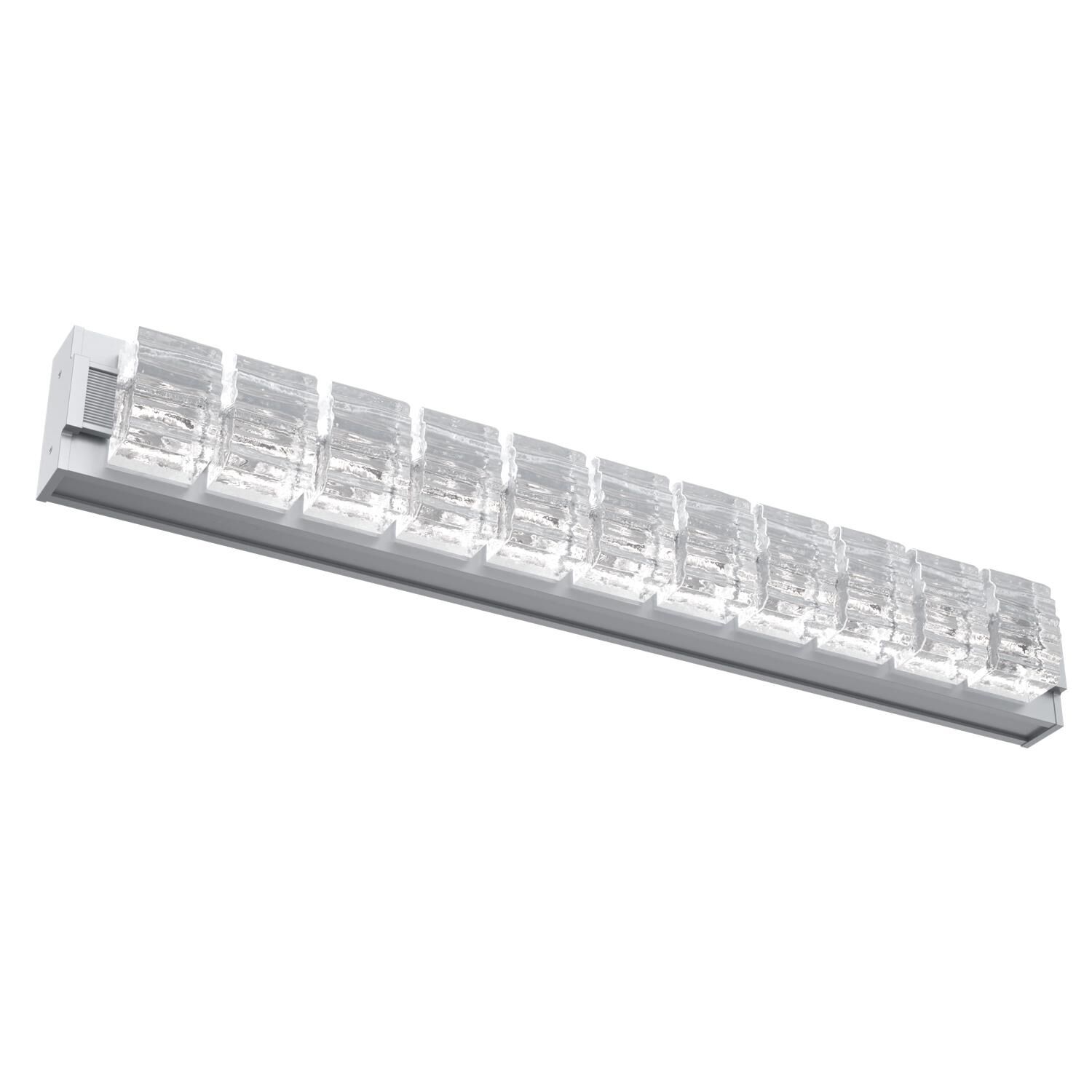 Shown in Classic Silver finish and Clear Ribbed glass and None accent