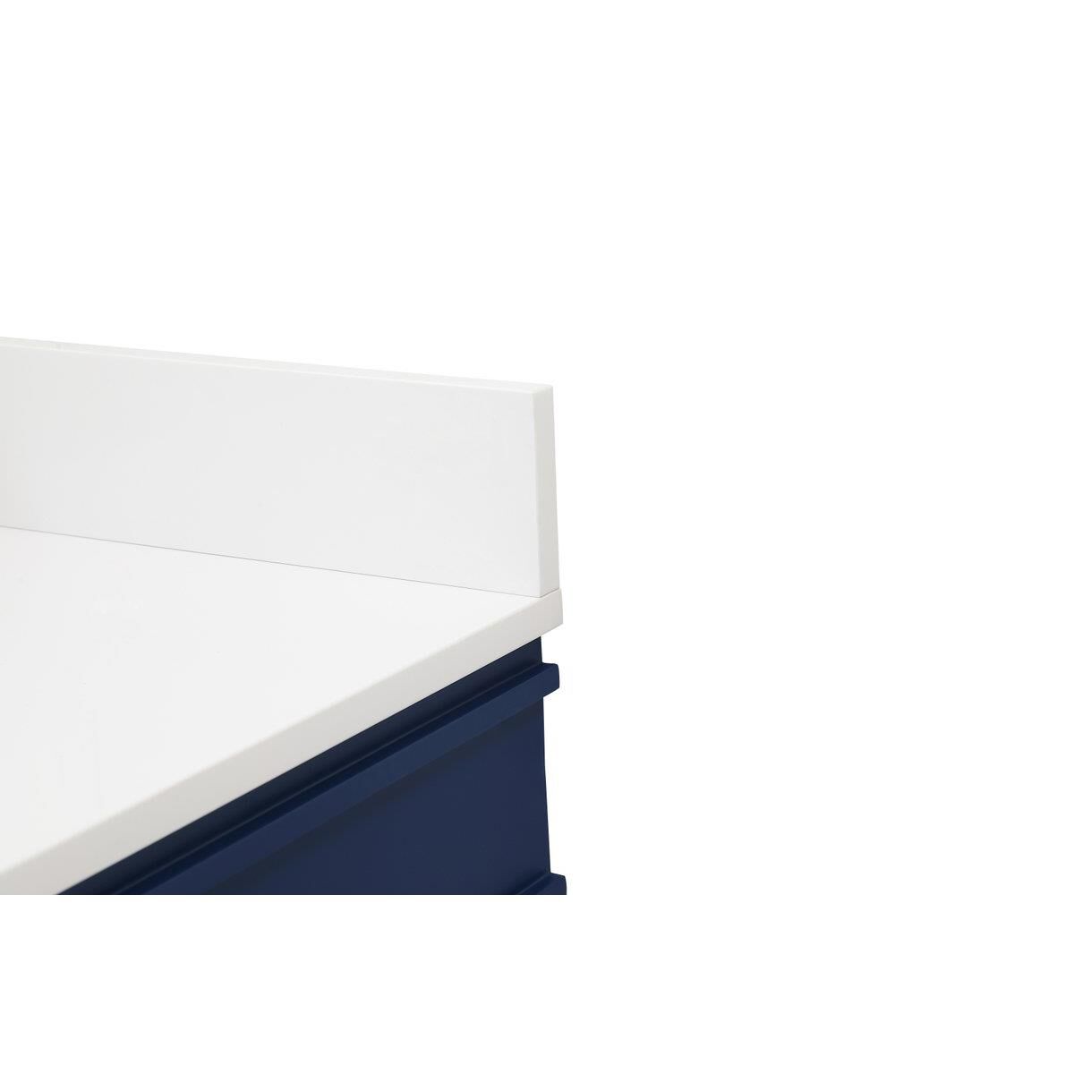 Shown in Blue finish and Backsplash accent