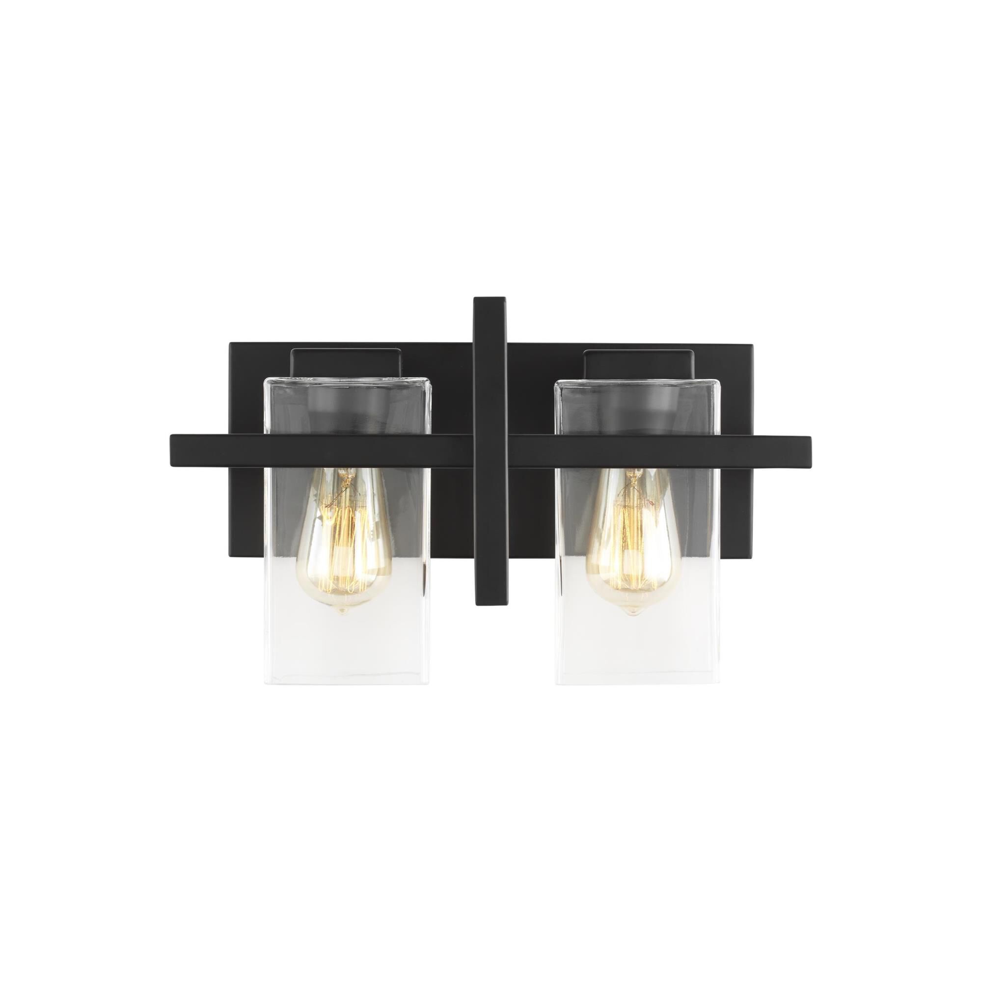 Shown in Midnight Black finish and Clear glass and Clear Glass s shade