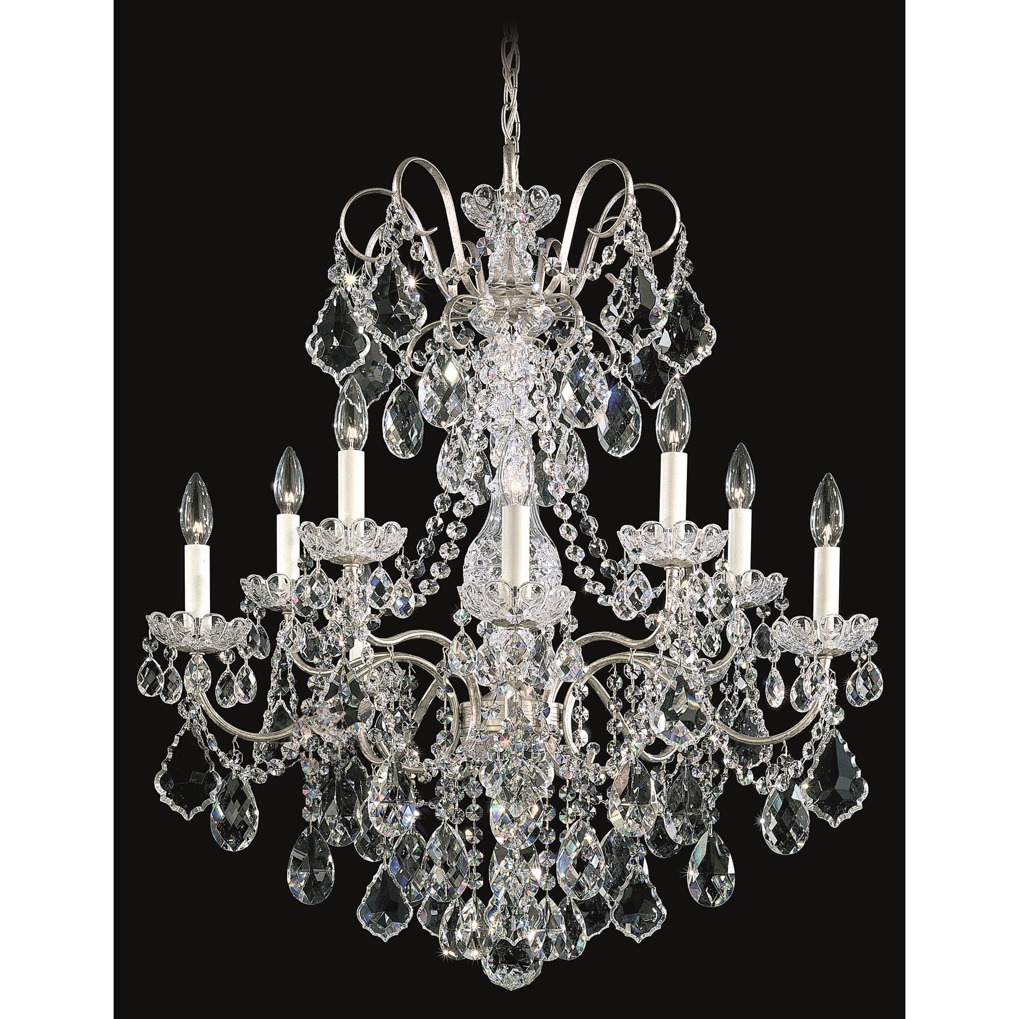 Shown in Antique Silver finish and Clear Radiance crystal