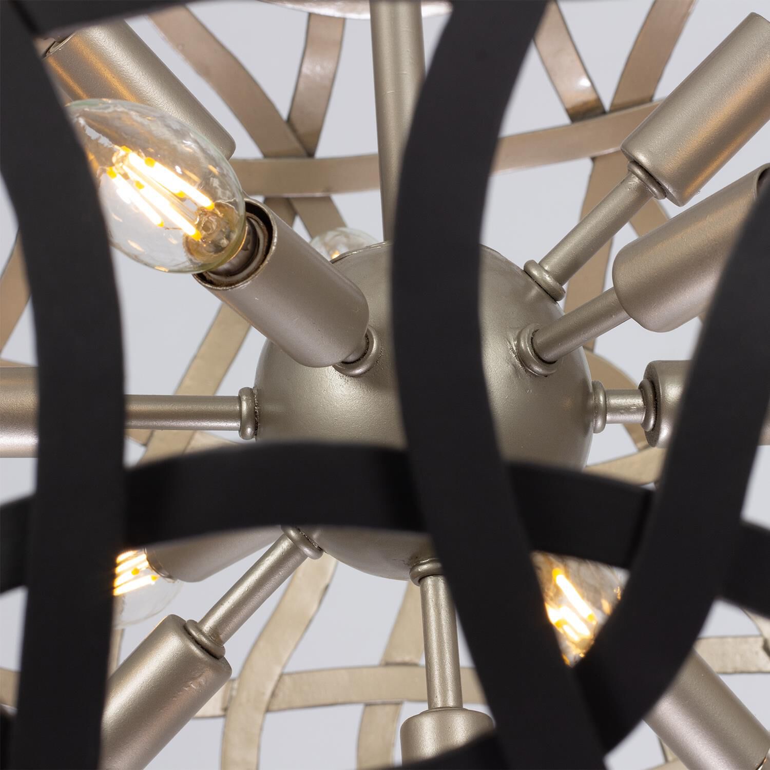 Shown in Matte Black and Tarnished Silver finish