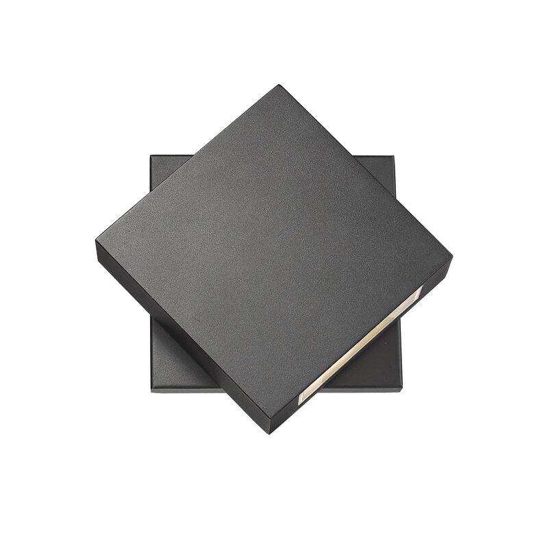Quadrate 9 Inch Tall 2 Light LED Outdoor Wall Light by Z-Lite