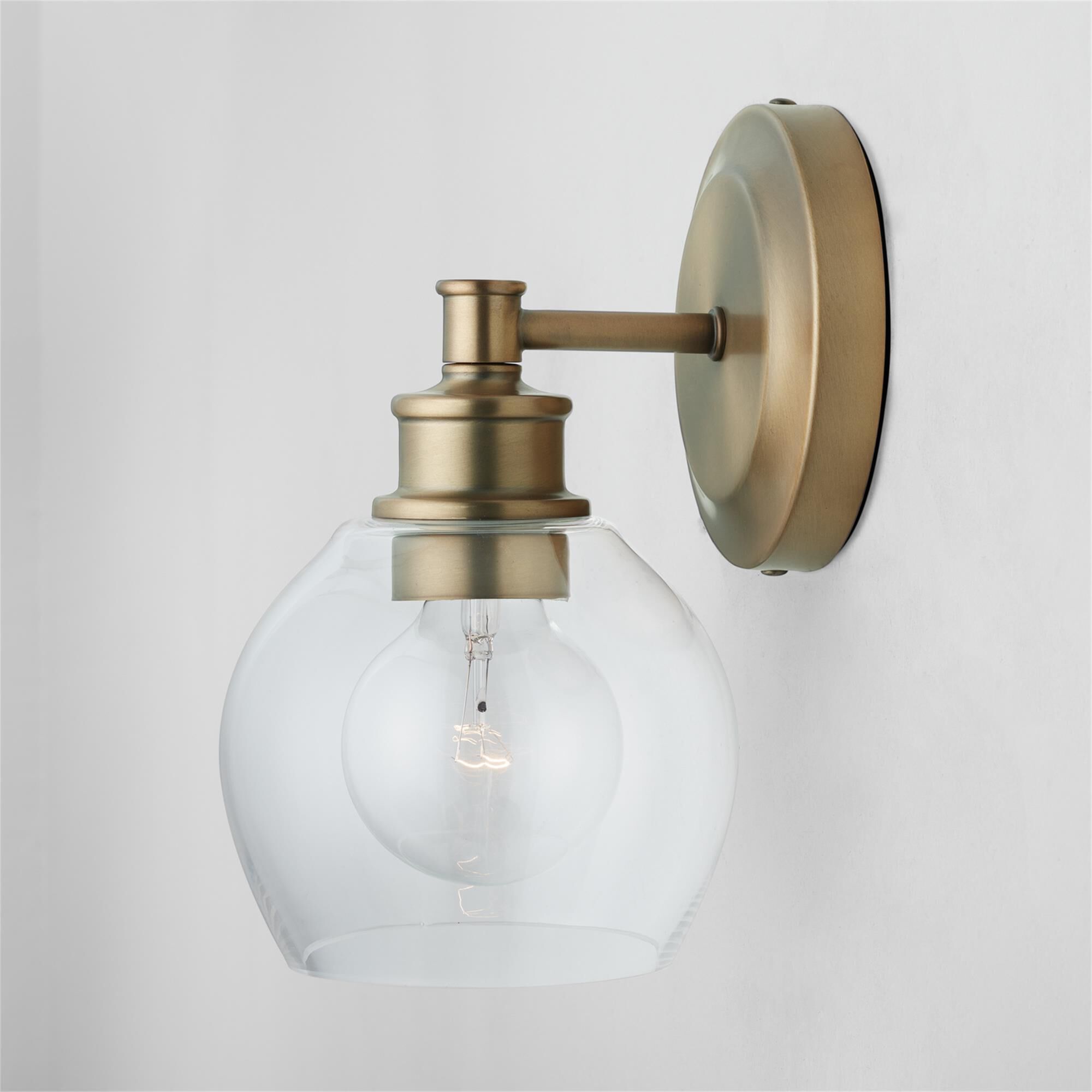 Shown in Aged Brass finish and 426 glass