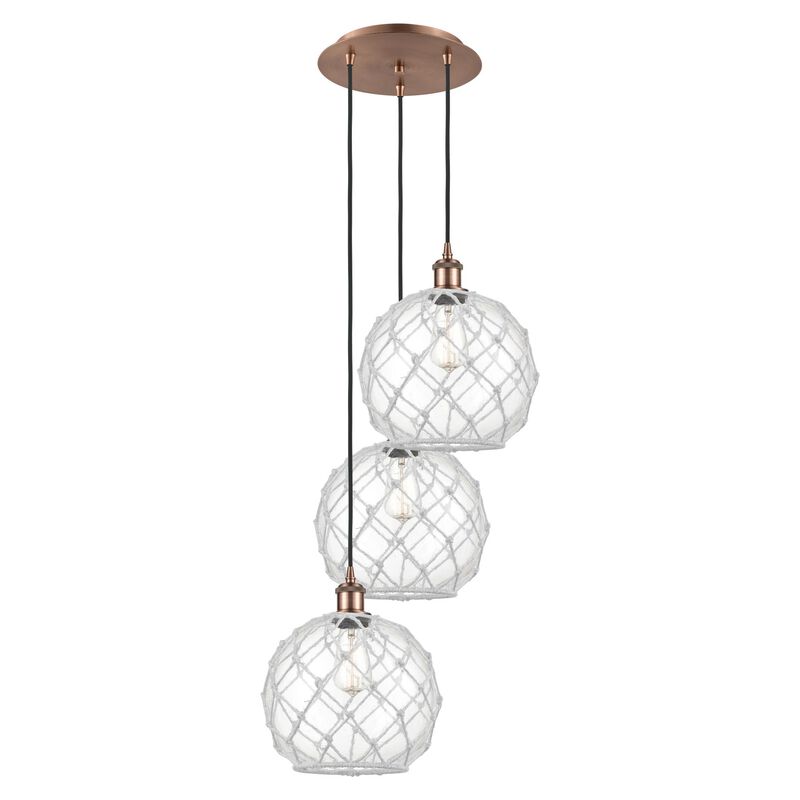 Bruno Marashlian Farmhouse Rope 17 Inch Multi Light Pendant by Innovations Lighting