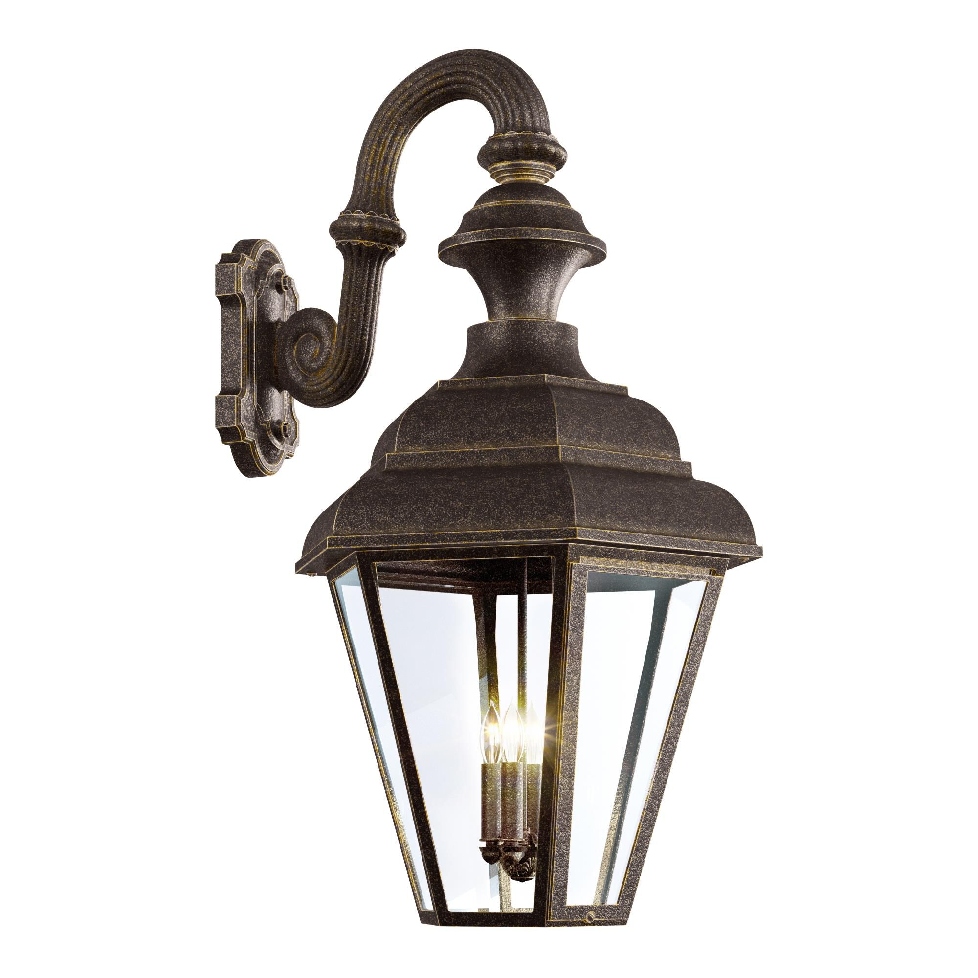 Jamestown 45 Inch Tall 4 Light Outdoor Wall Light by Hanover Lantern