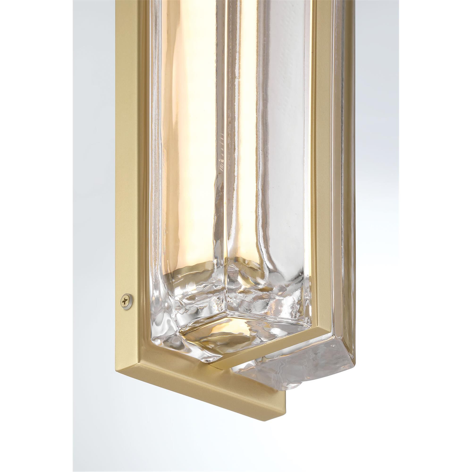 Shown in Gold finish and Clear glass