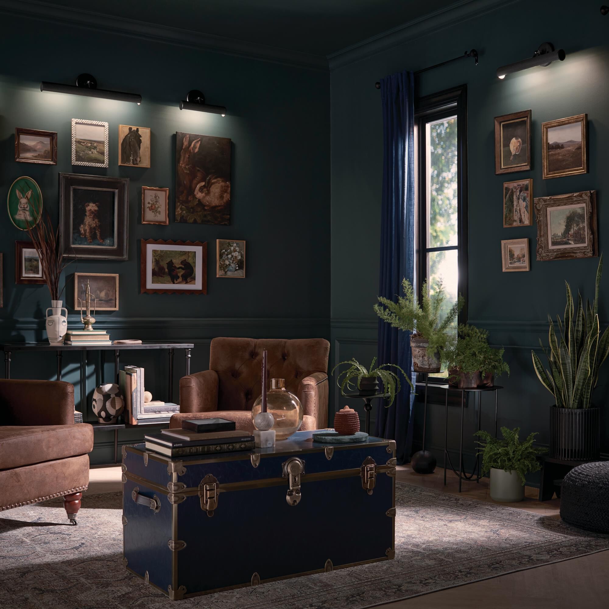 Shown in Black finish and Metal, Cylinder and Ribbed shade