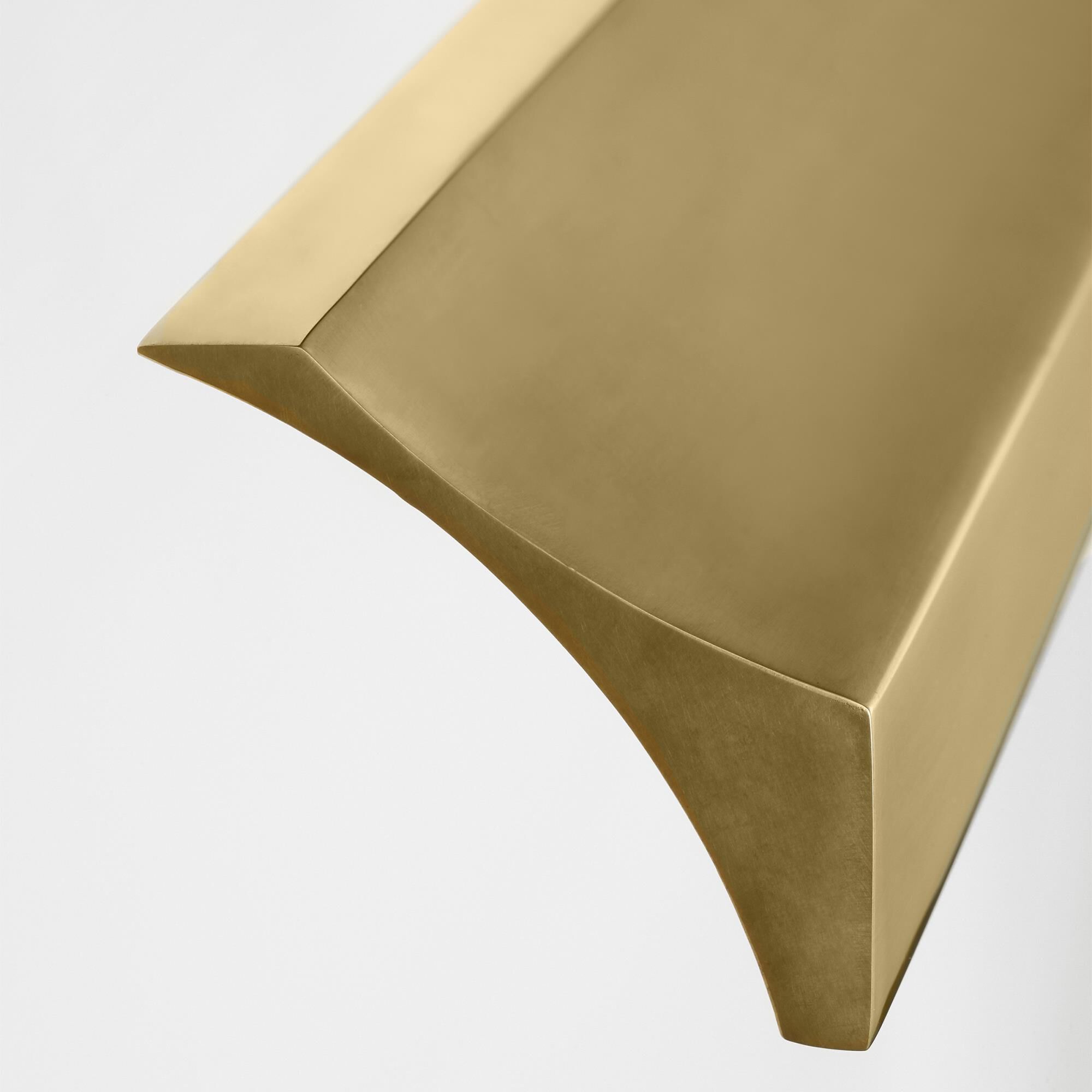 Shown in Hand-Rubbed Antique Brass finish and Brass shade