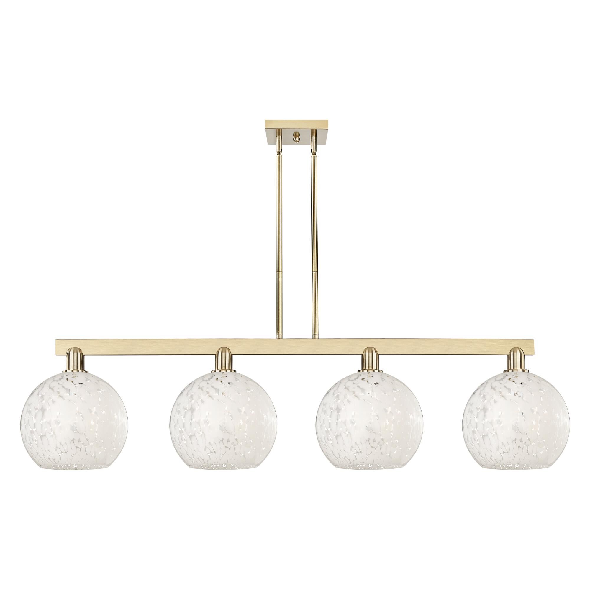 Bruno Marashlian White Mouchette 53 Inch Linear Suspension Light by Innovations Lighting