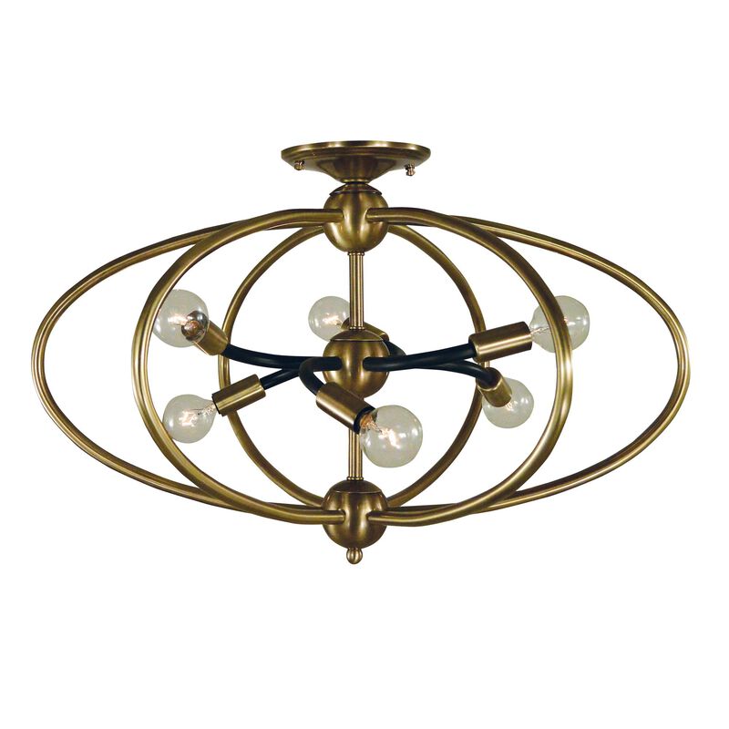 Orbit 23 Inch 6 Light Semi Flush Mount by Framburg