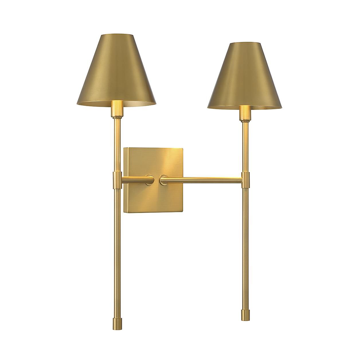 Shown in Warm Brass finish and Metal shade