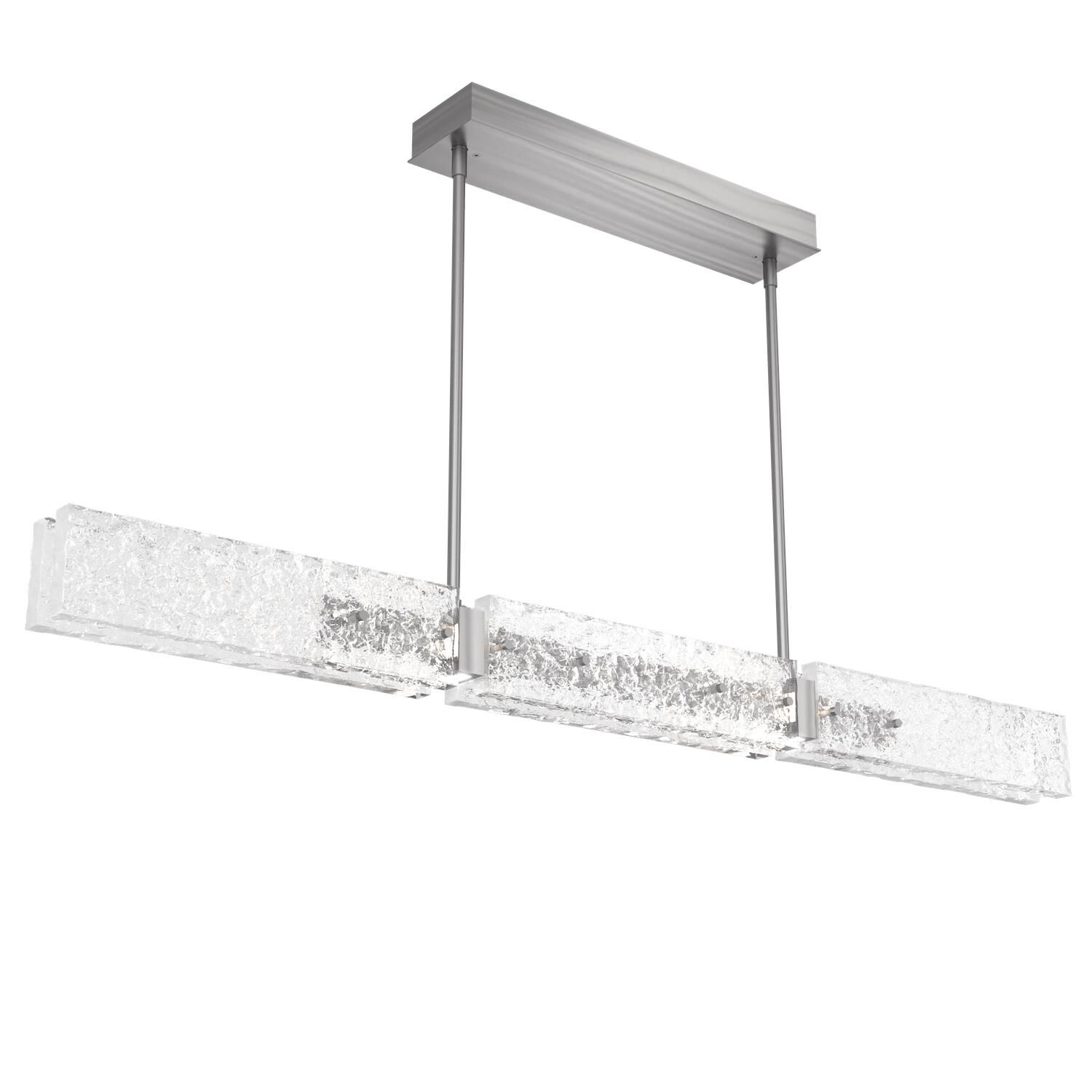 Shown in Satin Nickel finish and Clear Textured glass