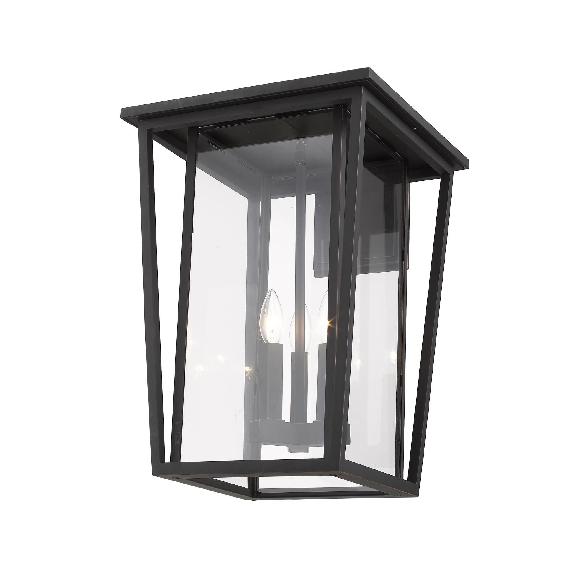 Shown in Oil Rubbed Bronze finish and Glass shade