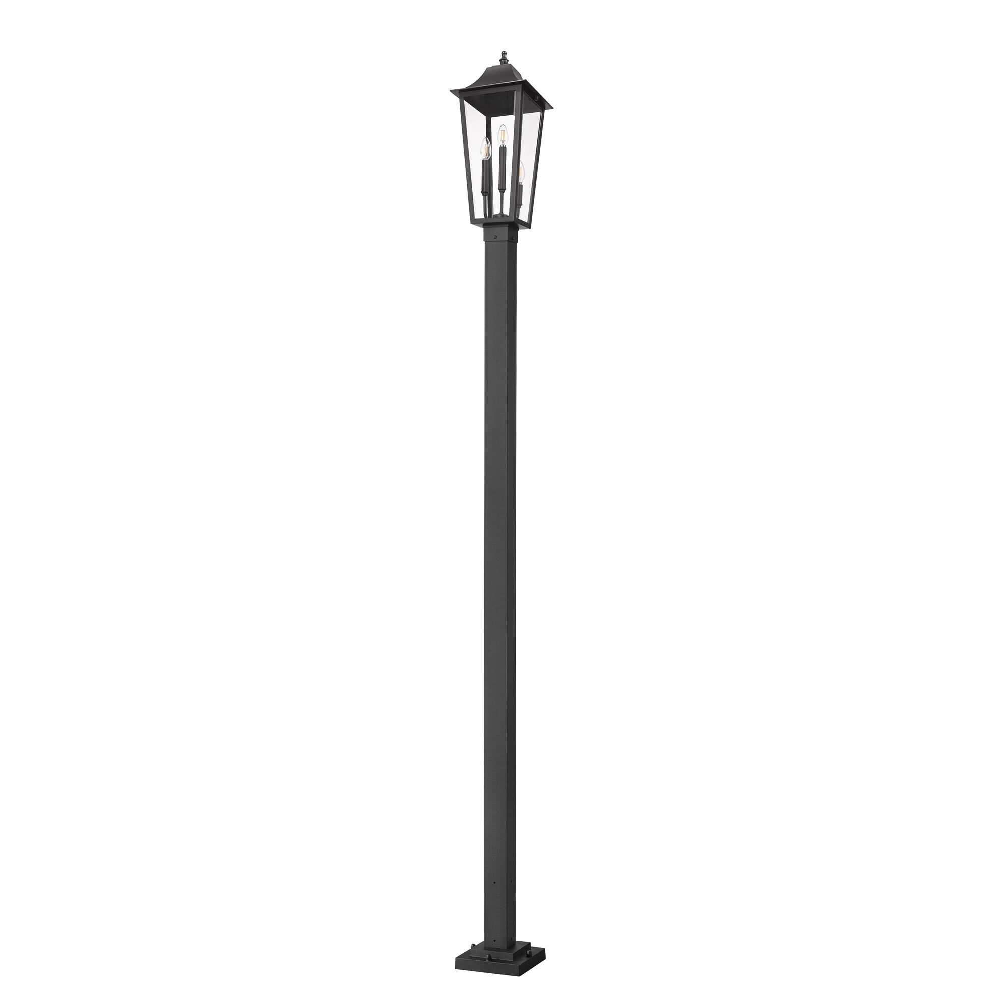 Shown in Black finish and Clear Beveled glass and Clear Beveled shade