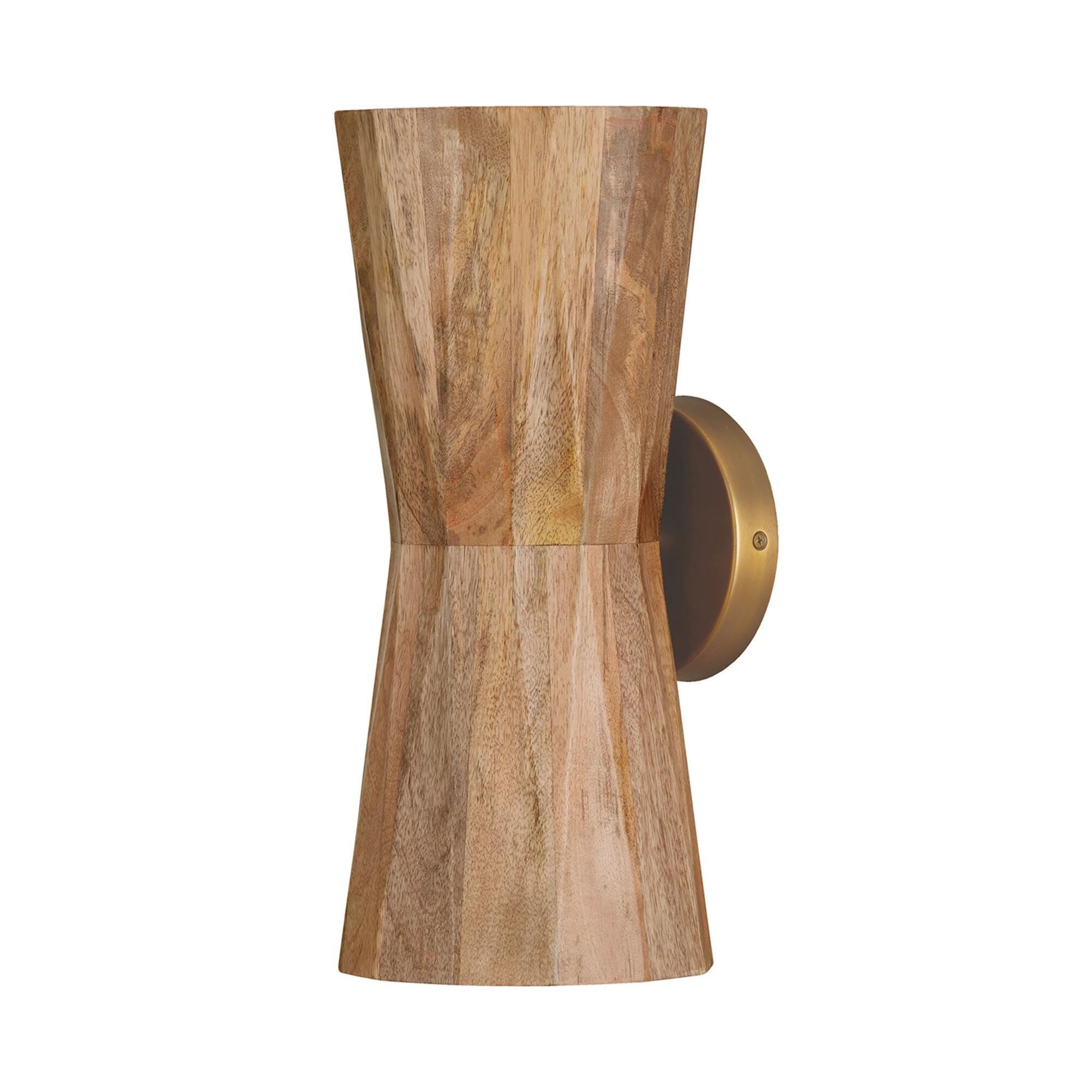 Shown in Light Wood And Patinaed Brass finish