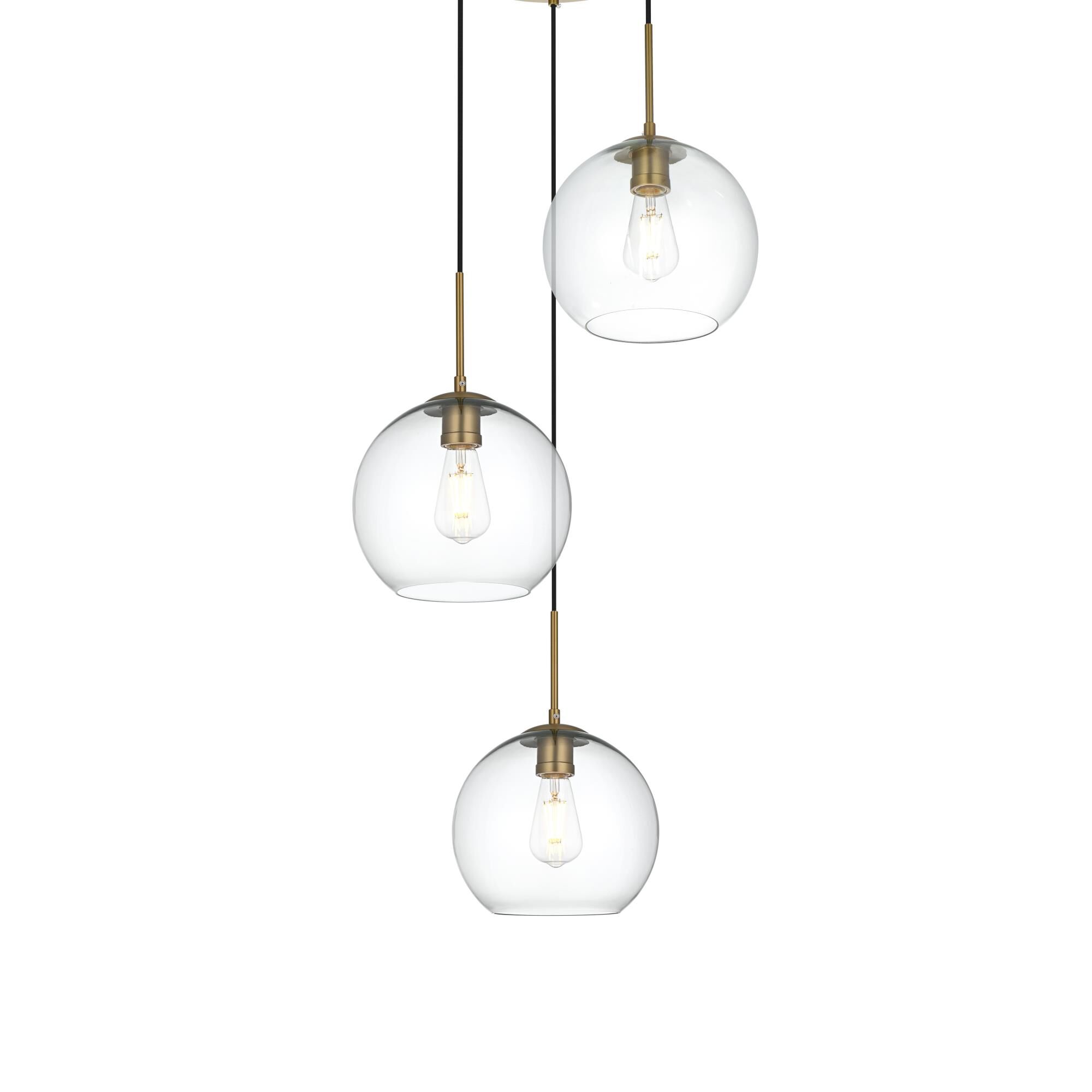 Baxter 20 Inch Multi Light Pendant by Elegant Lighting