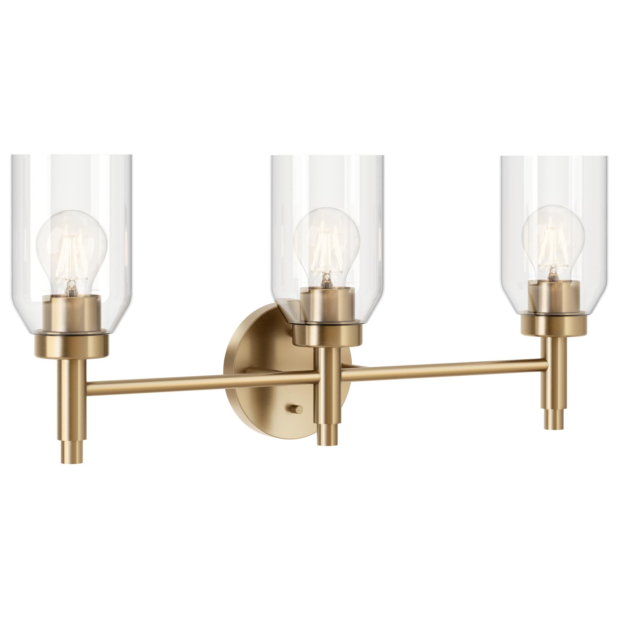 Shown in Champagne Bronze finish and Clear glass