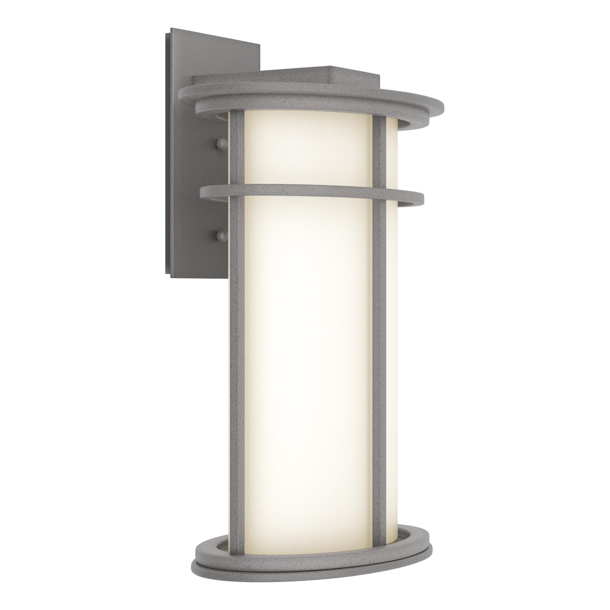 Shown in Coastal Burnished Steel finish and Opal  glass