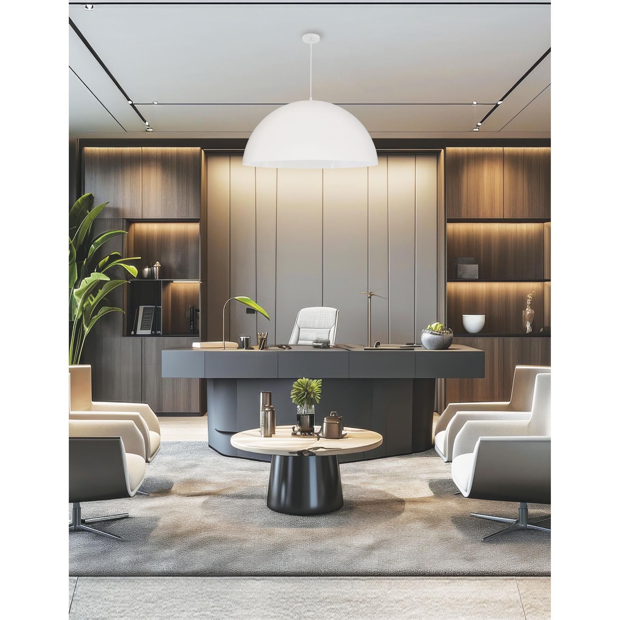 Shown in Matte White finish and Matte White shade