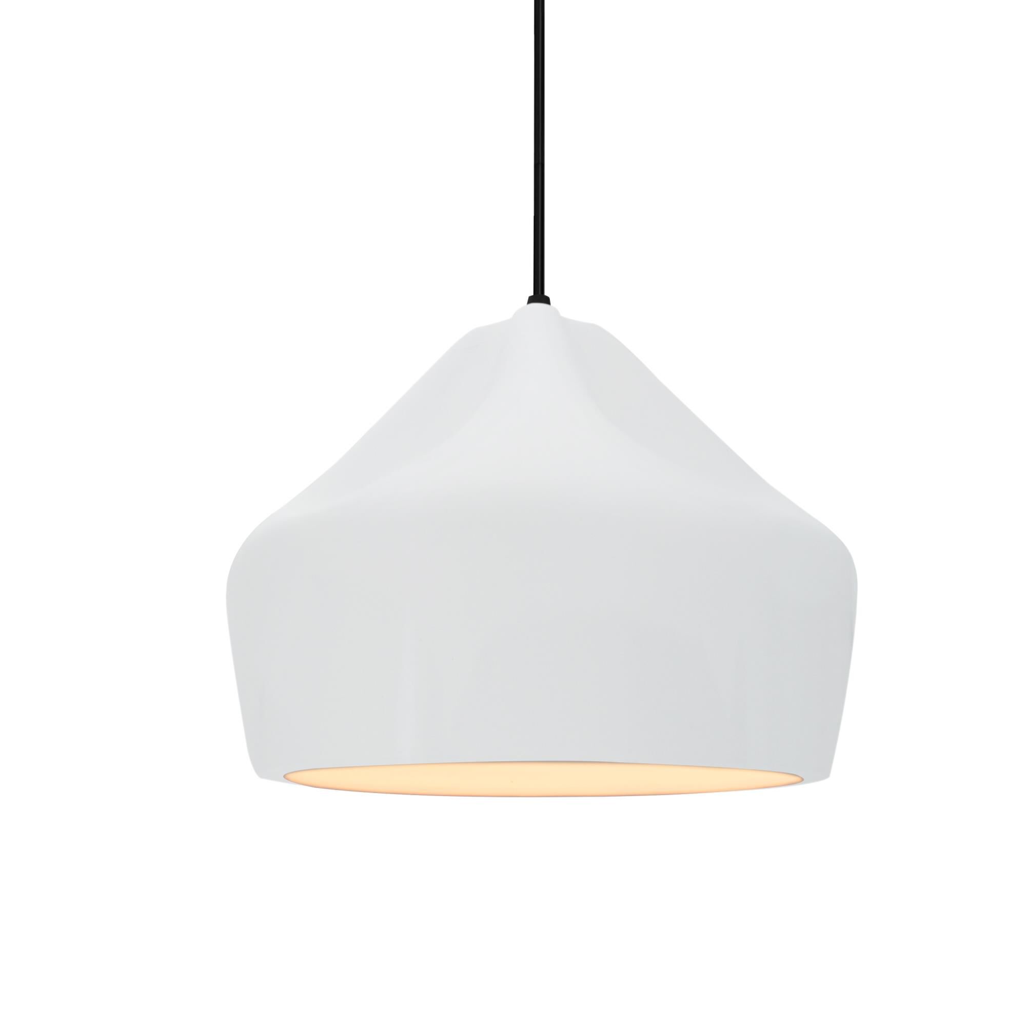 Shown in Matte Black finish and Gloss White shade