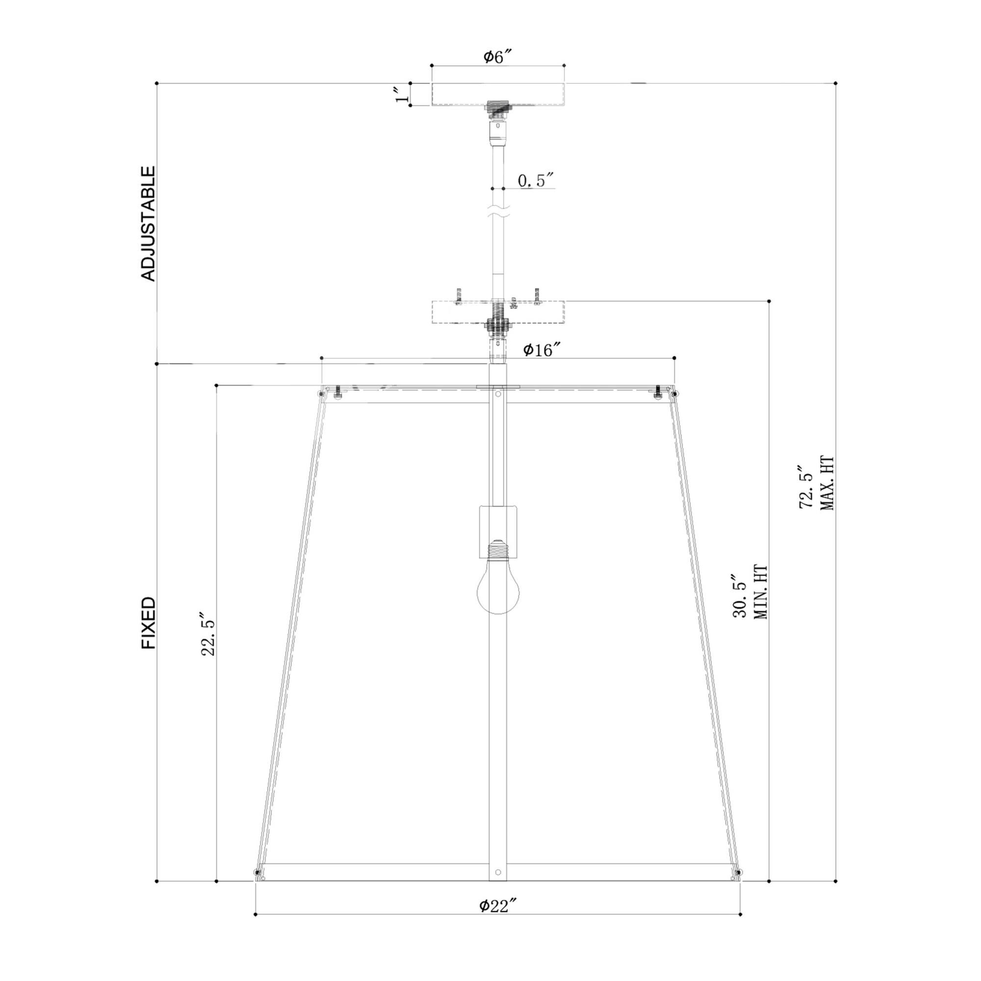 Suzanne Duin Deauville 22 Inch Large Pendant by Currey and Company