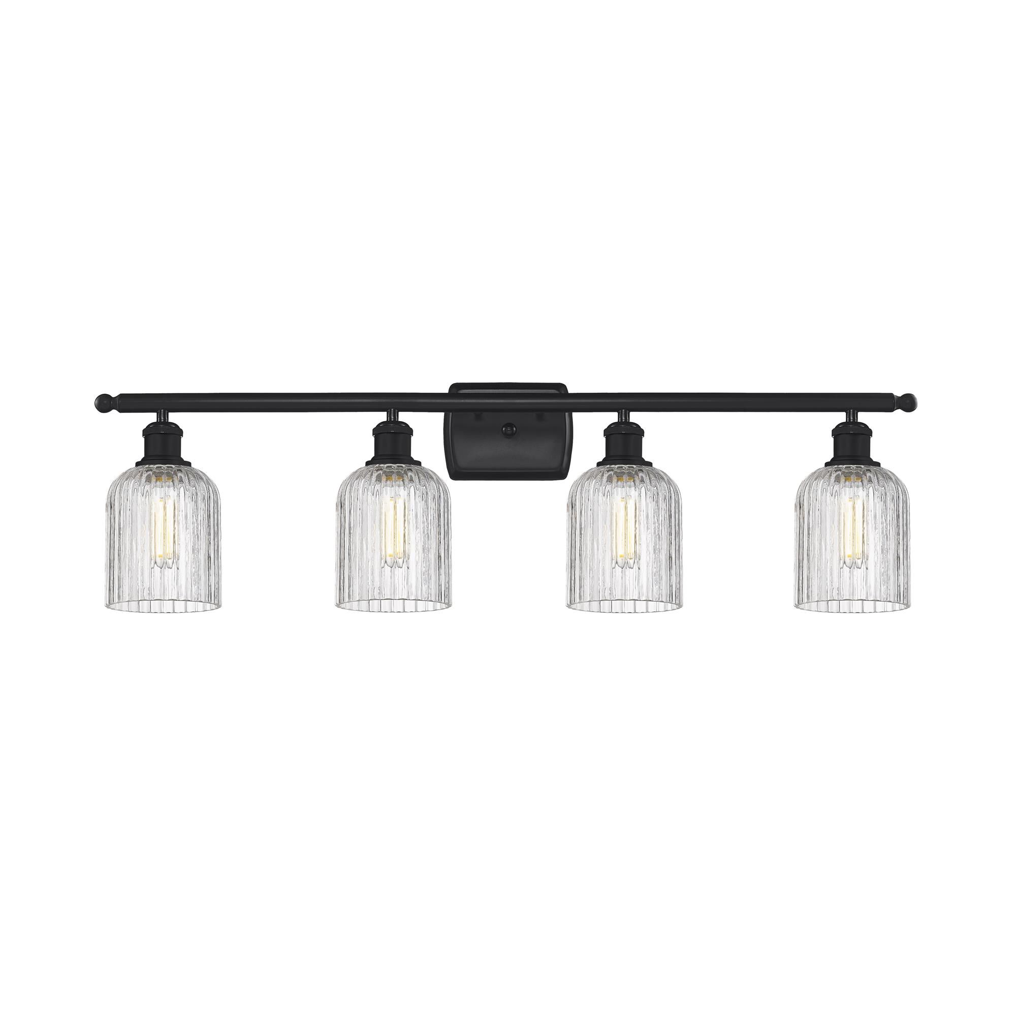 Shown in Matte Black finish and Clear glass