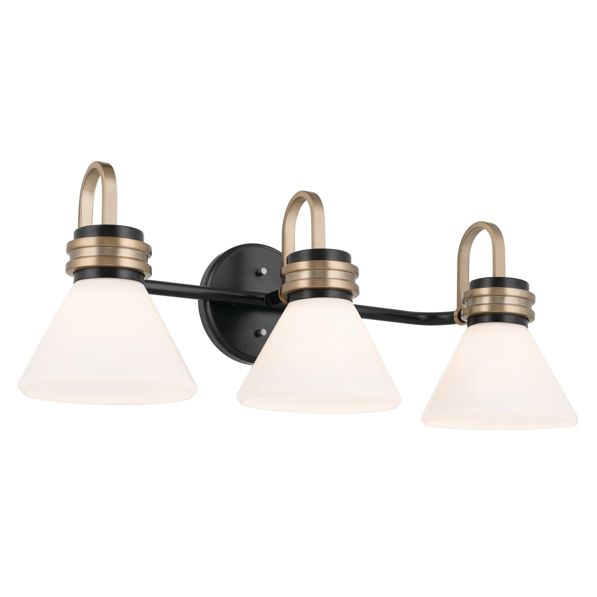 Shown in Black finish and Opal glass