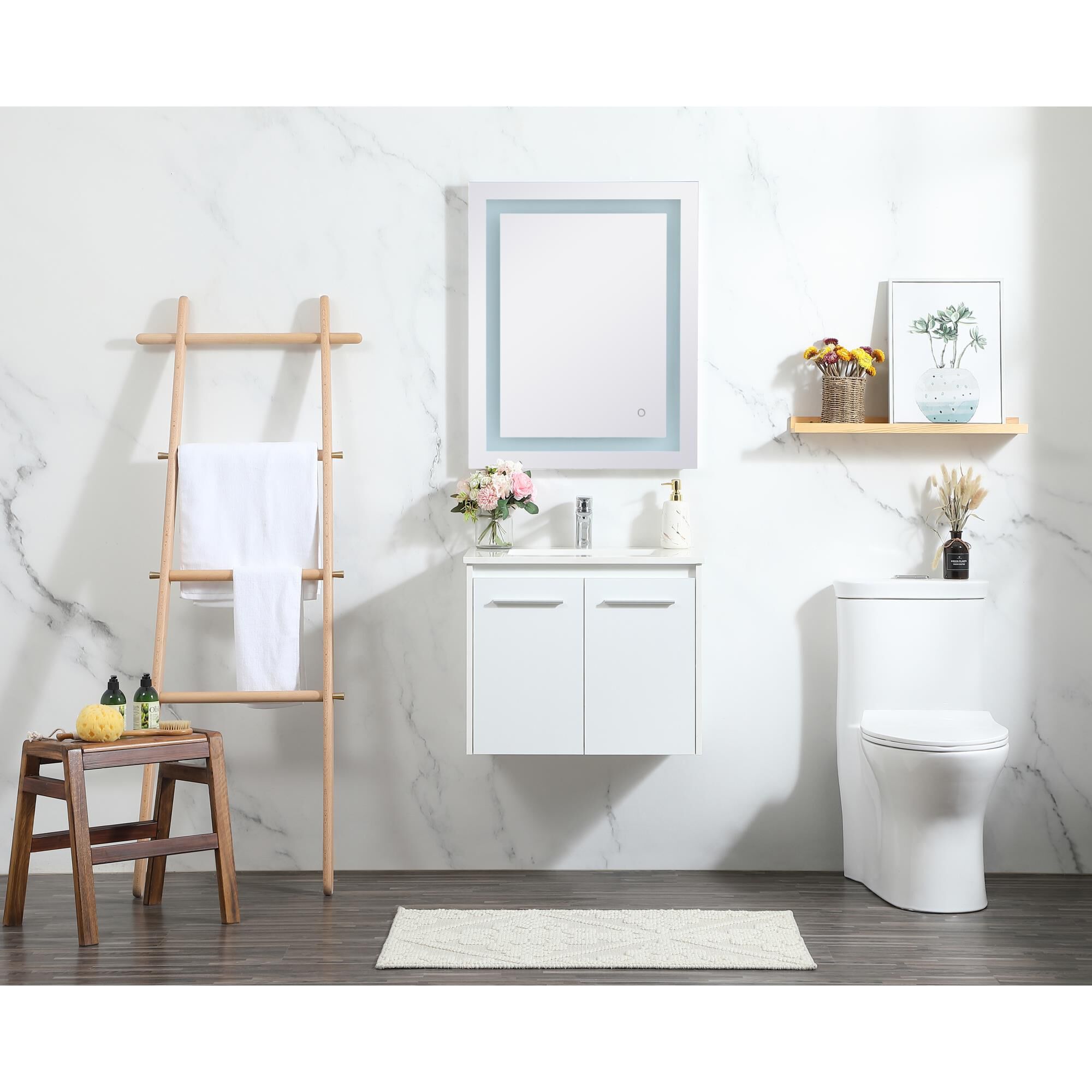 Shown in White finish