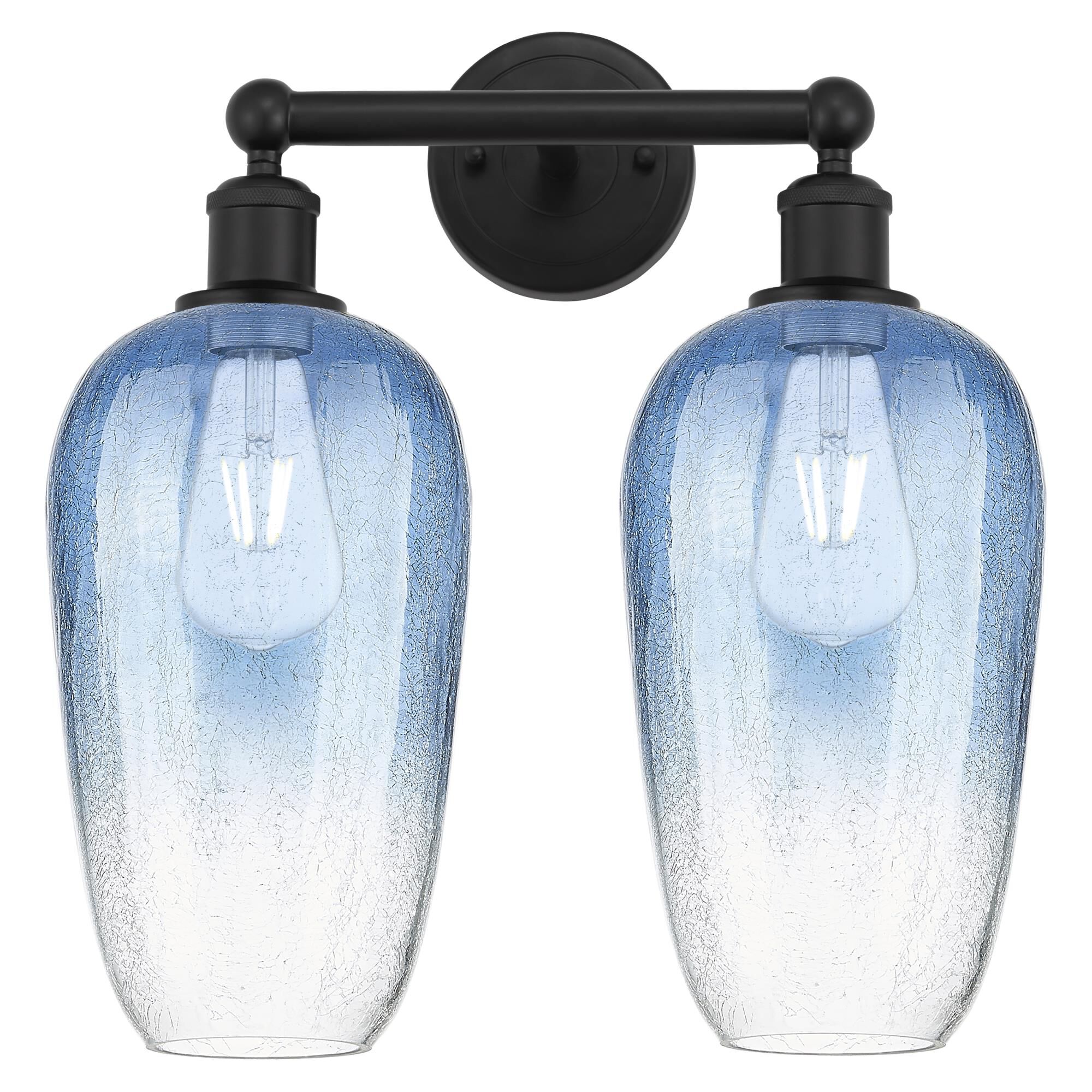 Shown in Matte Black finish and Sapphire Blue glass