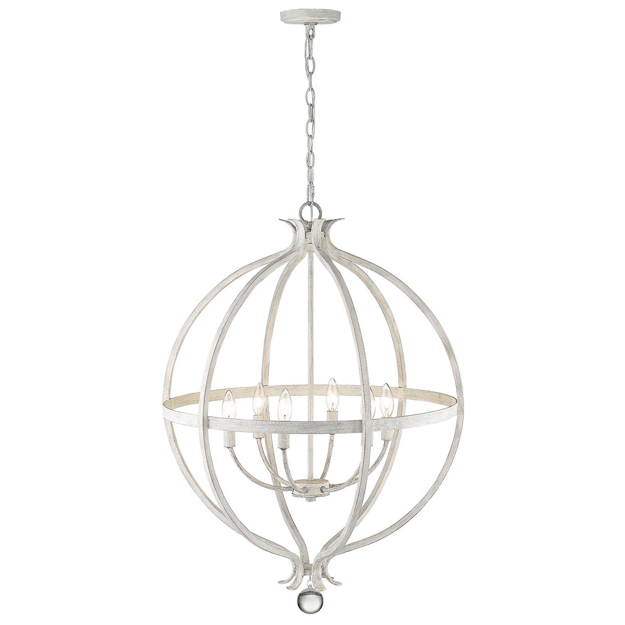 Shown in Country White finish and -- glass and -- shade