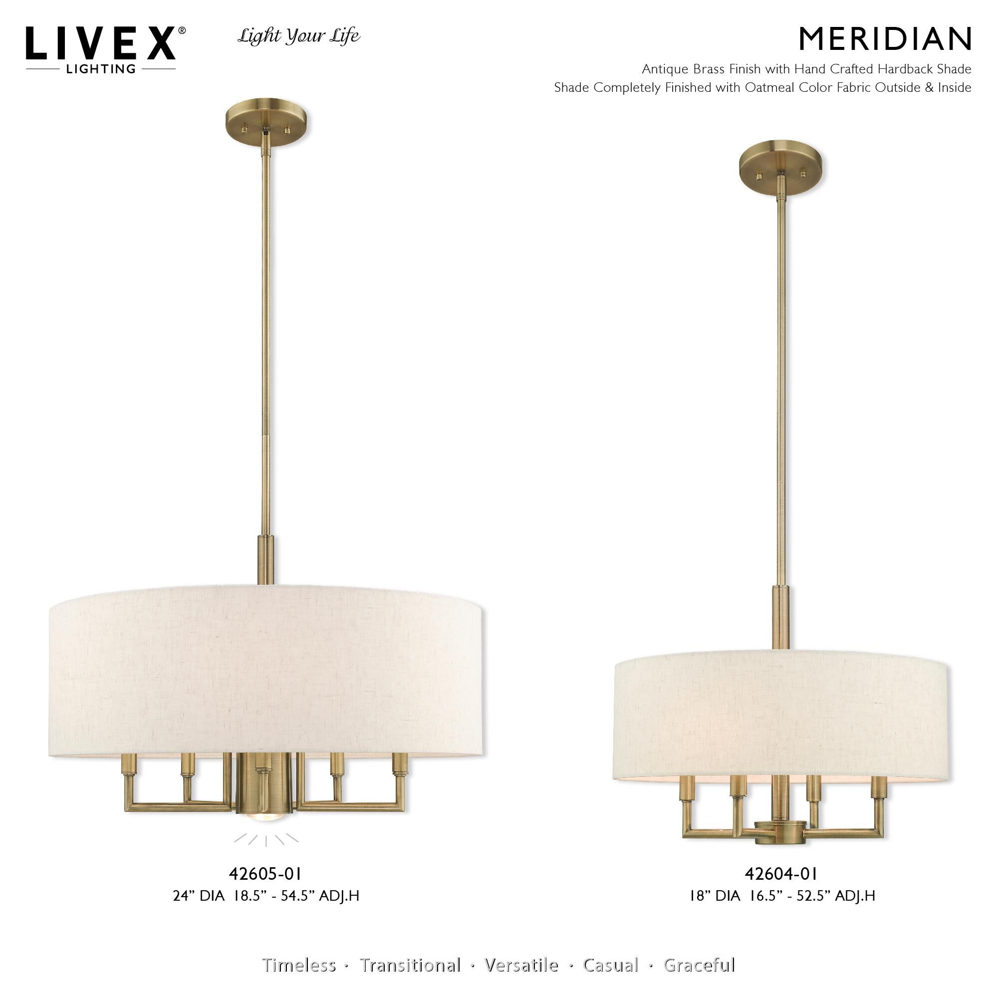 Meridian Large Pendant by Livex Lighting