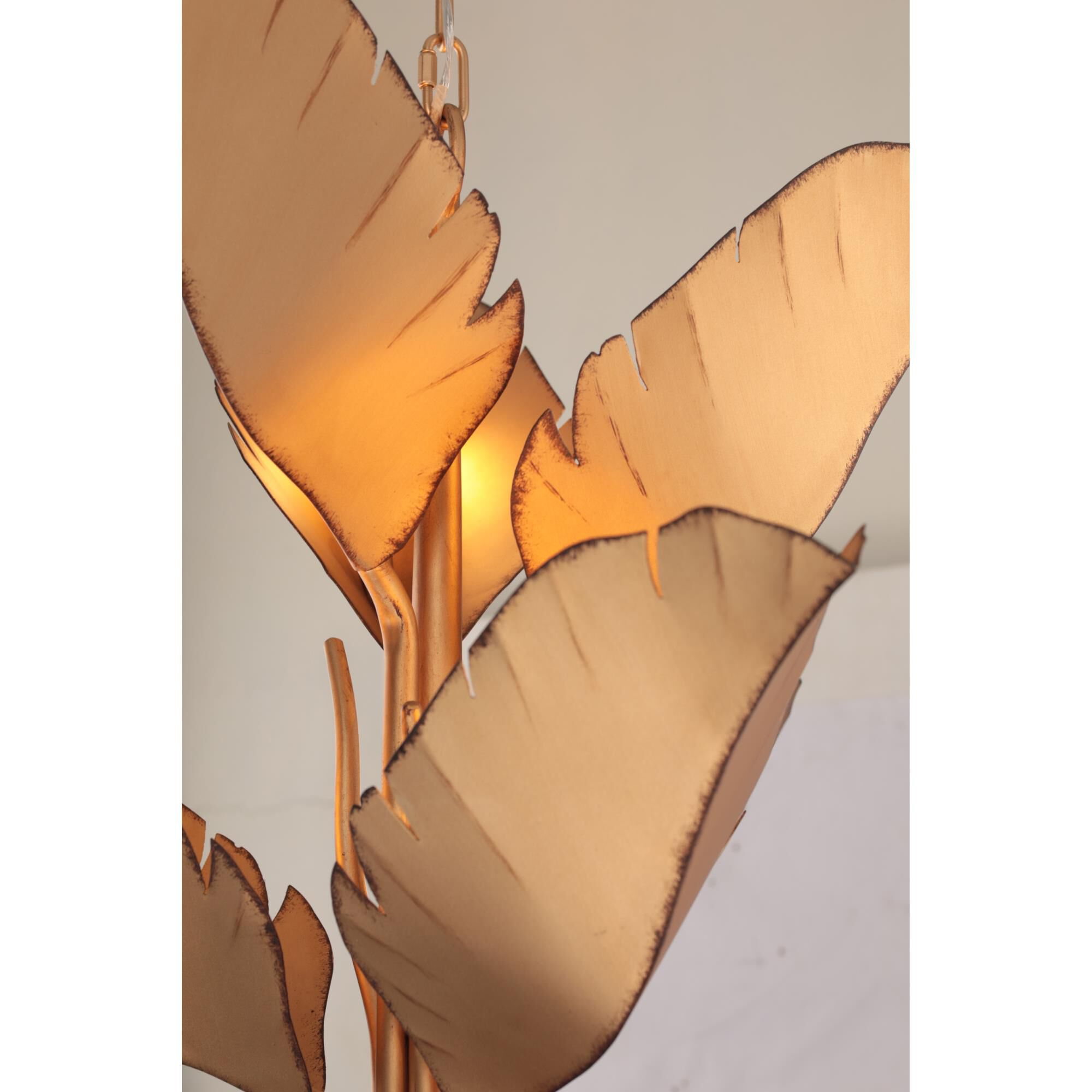 Banana Leaf 25 Inch 6 Light Chandelier by Varaluz