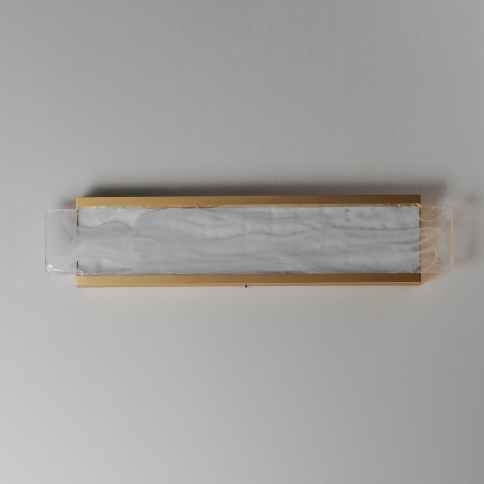 Shown in Natural Aged Brass finish and White Spiral glass