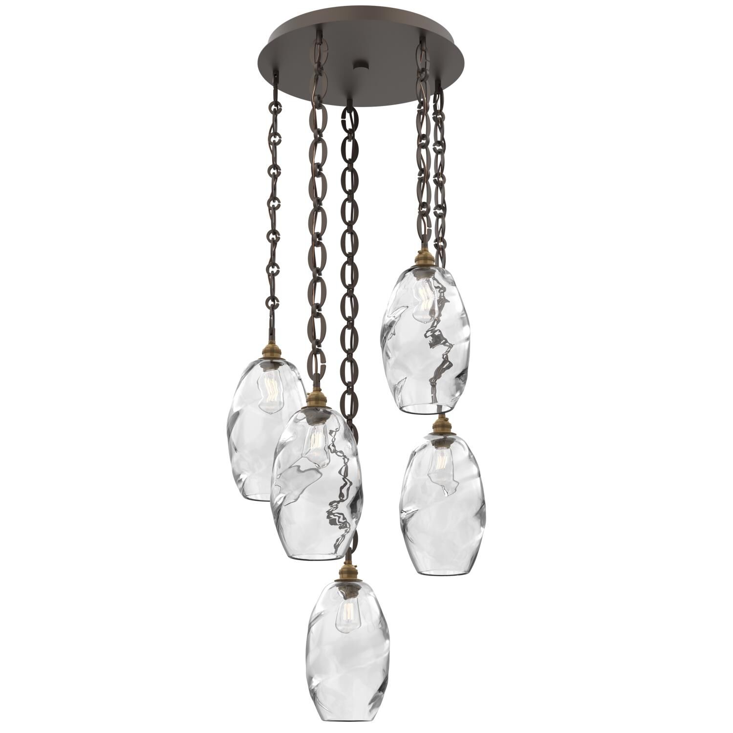 Levi Wilson Ellisse 21 Inch Multi Light Pendant by Hammerton Studio
