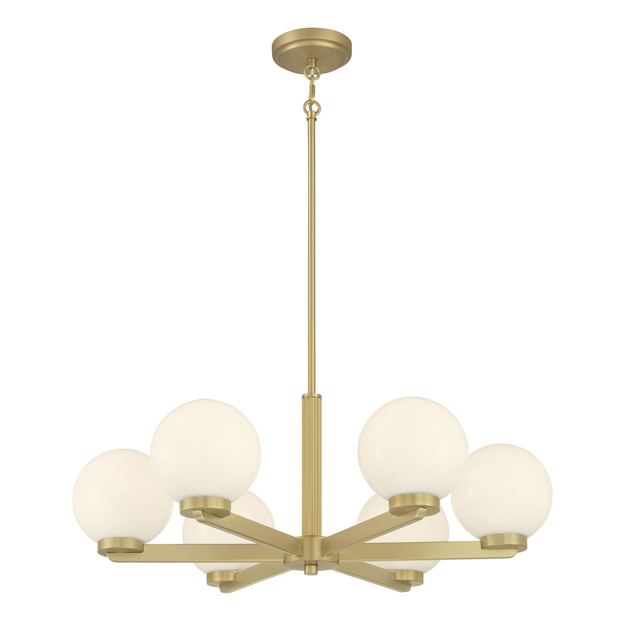 Shown in Vintage Brass finish and Shiny Opal glass