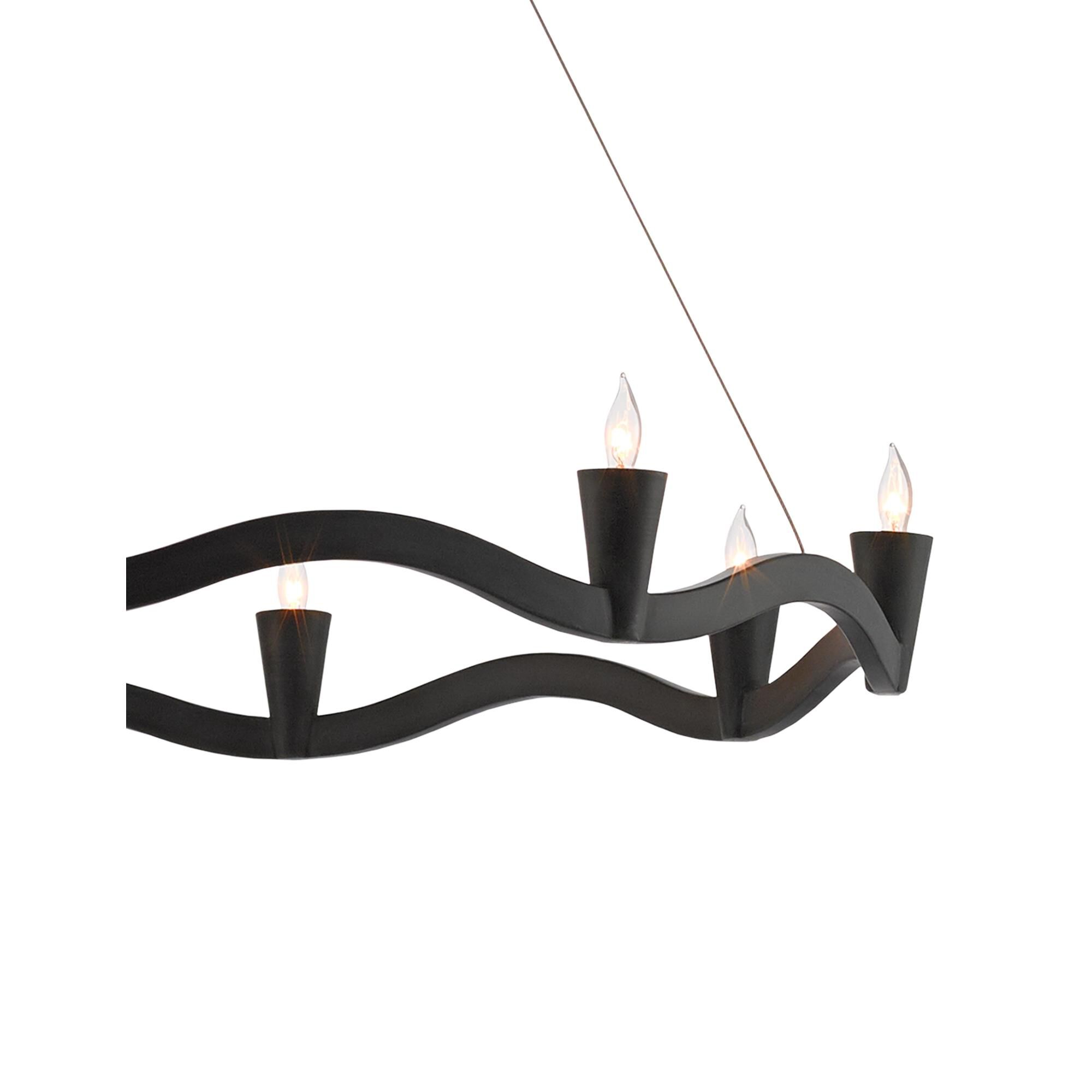 Serpentina 9 Light Chandelier by Currey and Company