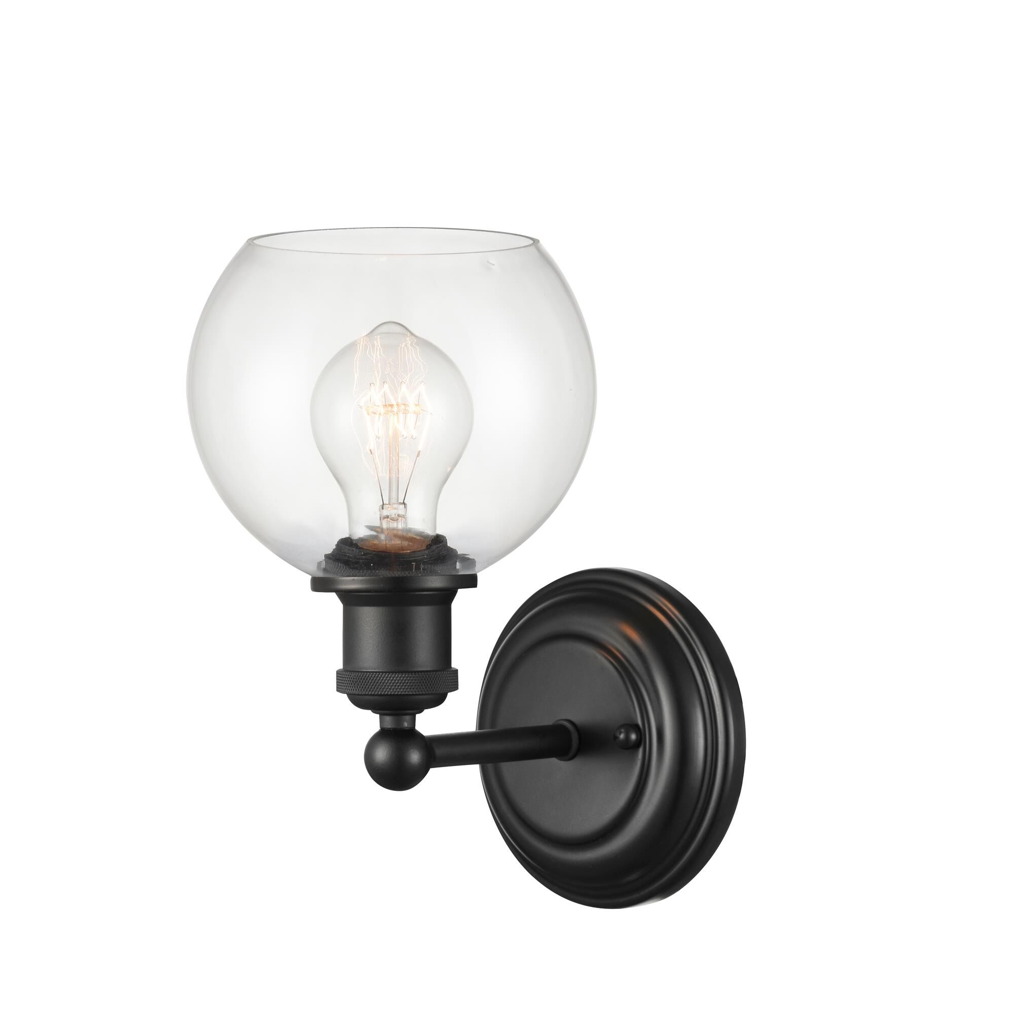 Shown in Matte Black, Clear finish and Clear glass and Clear Glass shade