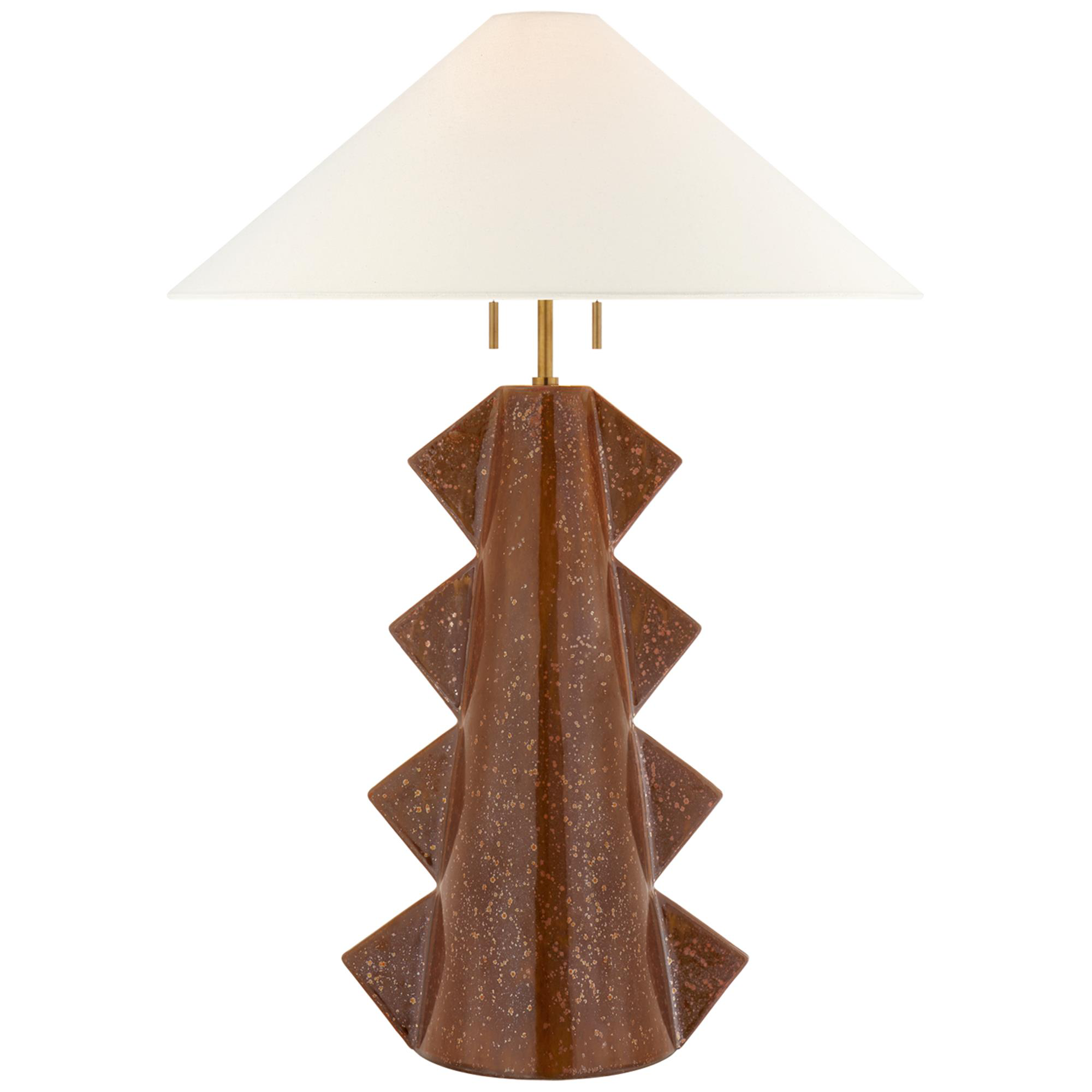 Shown in Autumn Copper finish and Linen shade