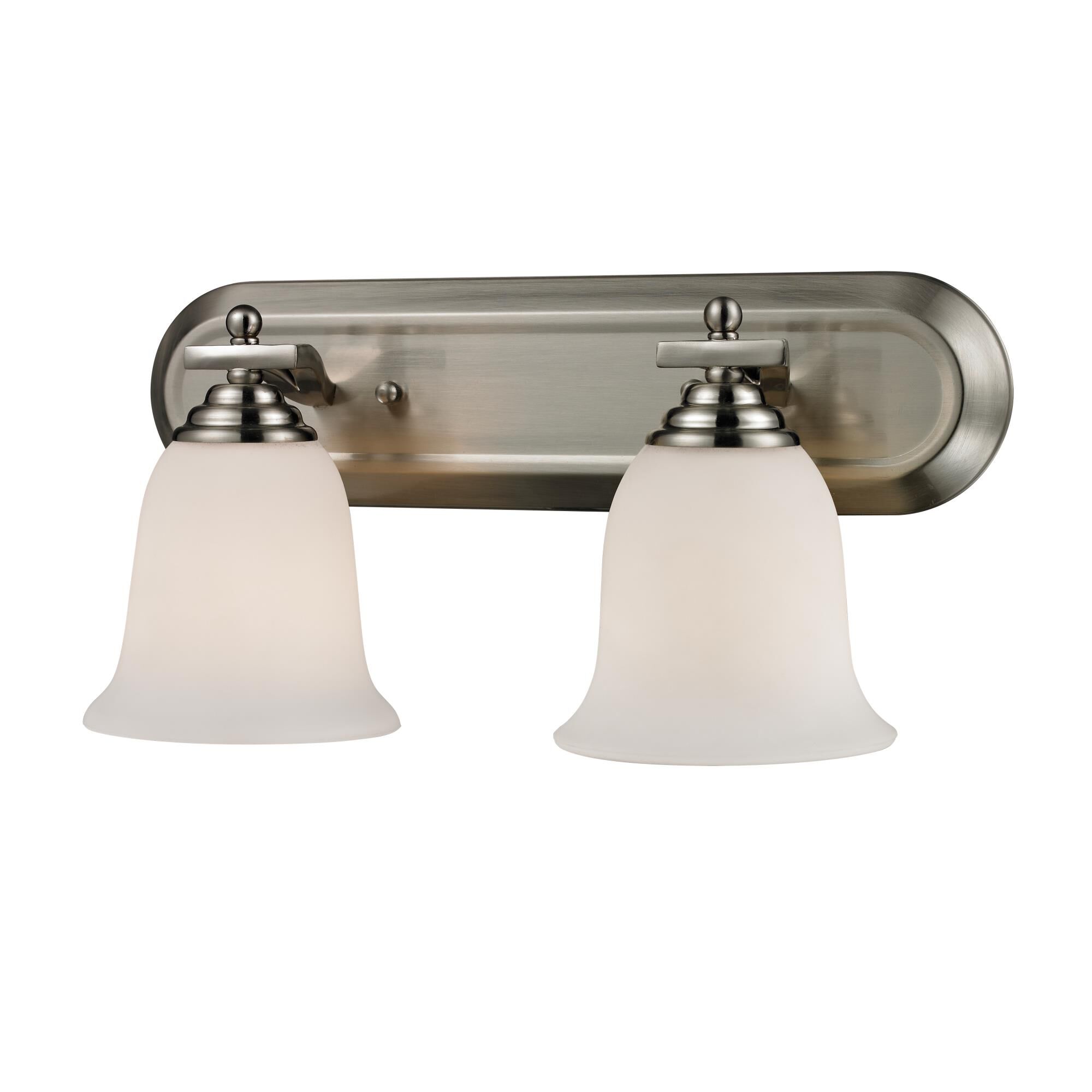 Shown in Brushed Nickel finish and Glass shade